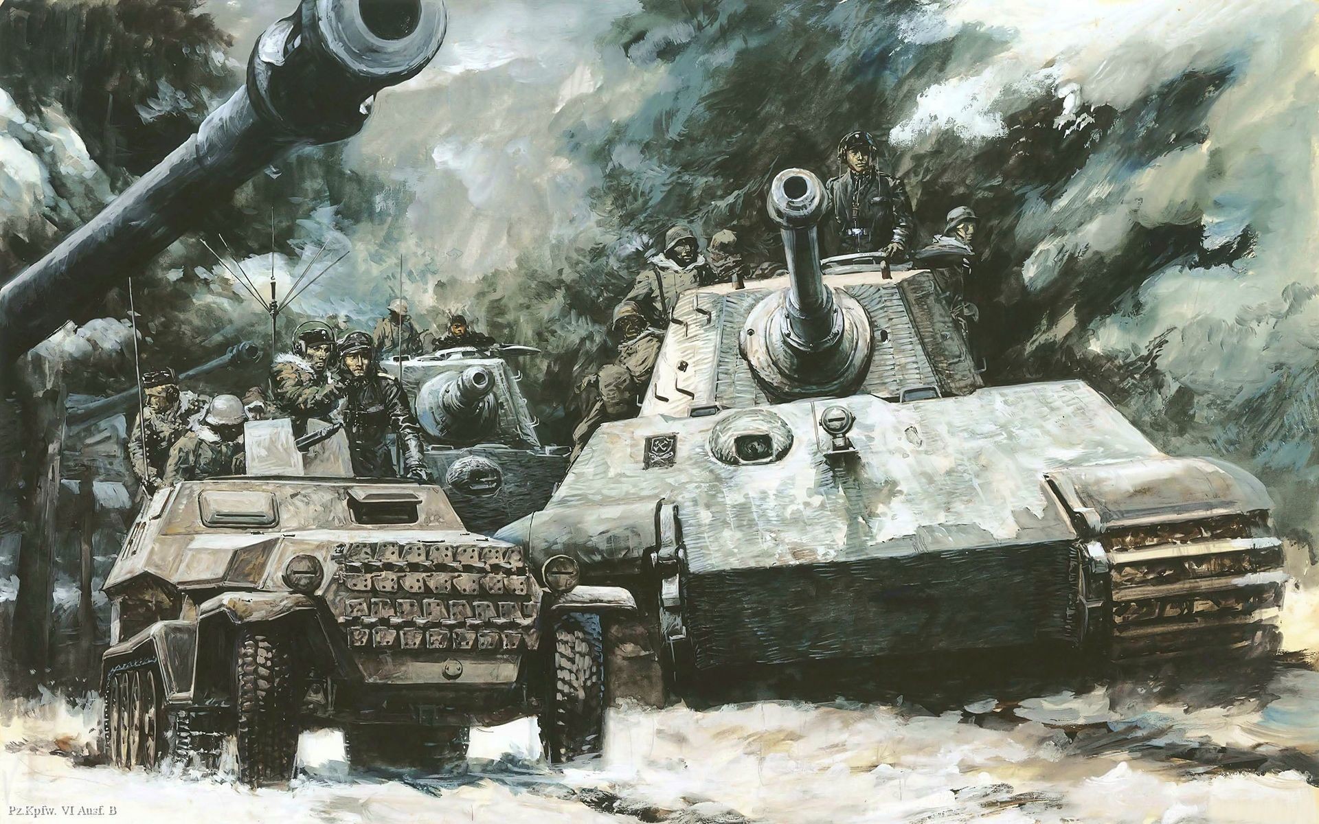 tanks, german, heavy, king tiger, tiger ii Wallpaper