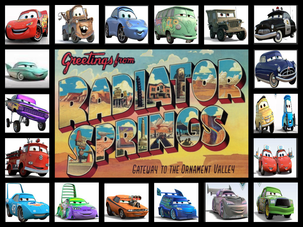 Cars Collage Pixar Cars Fan Art