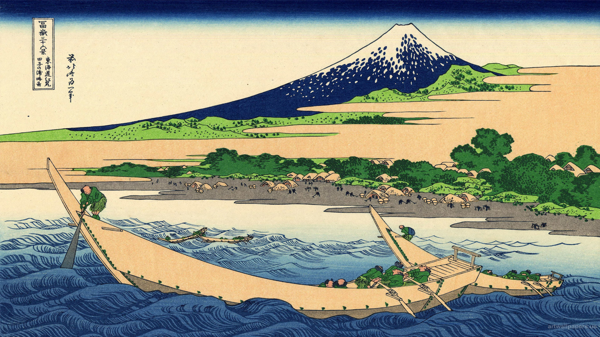 Hokusai Wallpaper, The Great Wave at Kanagawa, Art Print, Wallpaper