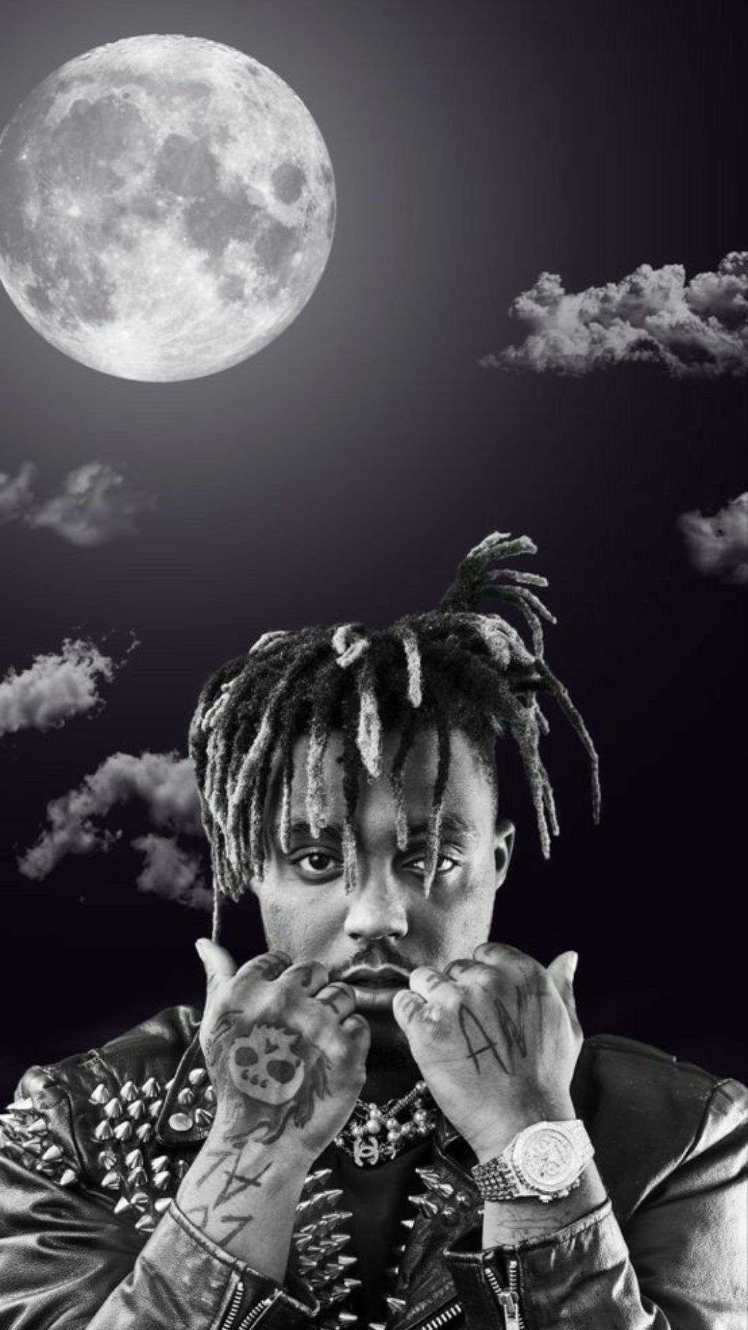 Juice Wrld Black And White iPhone 4k Wallpapers  Wallpaper Cave