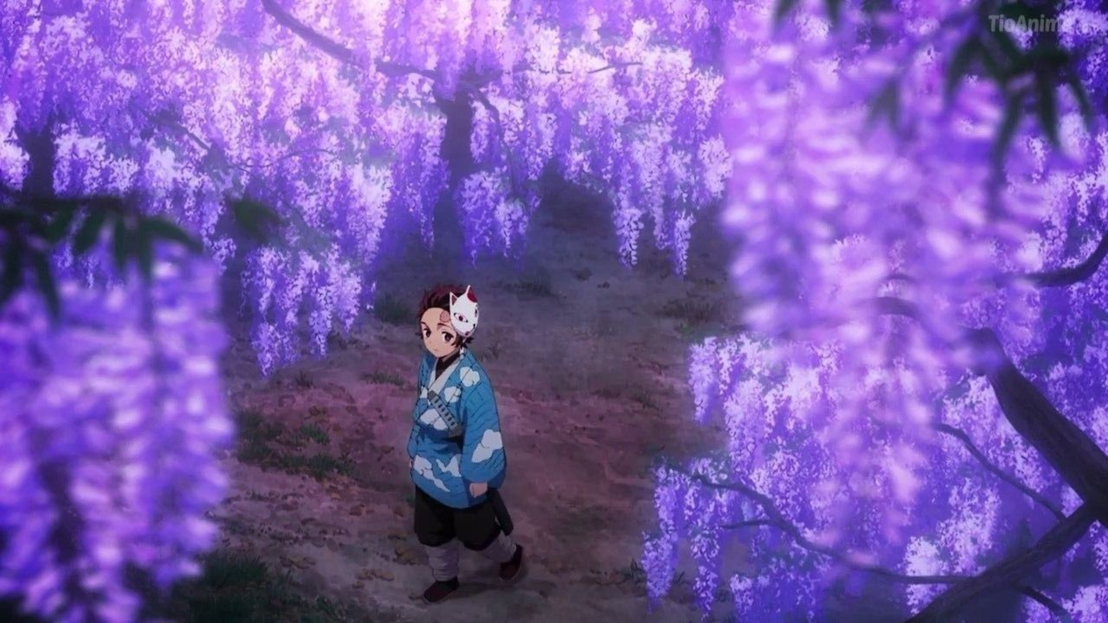 Tanjiro wisteria field