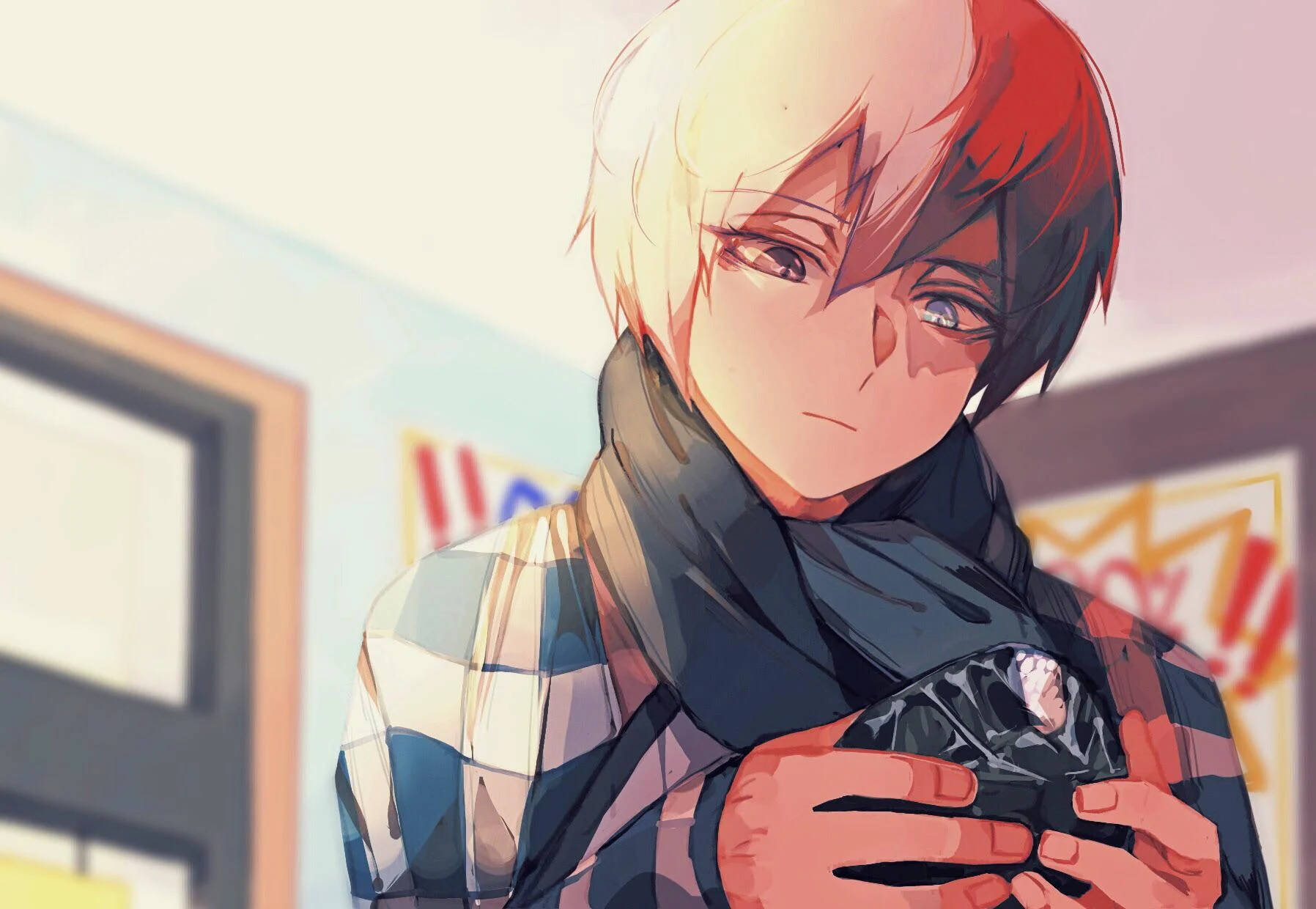 Download Cute Todoroki Holding A Crystal Stone Wallpaper