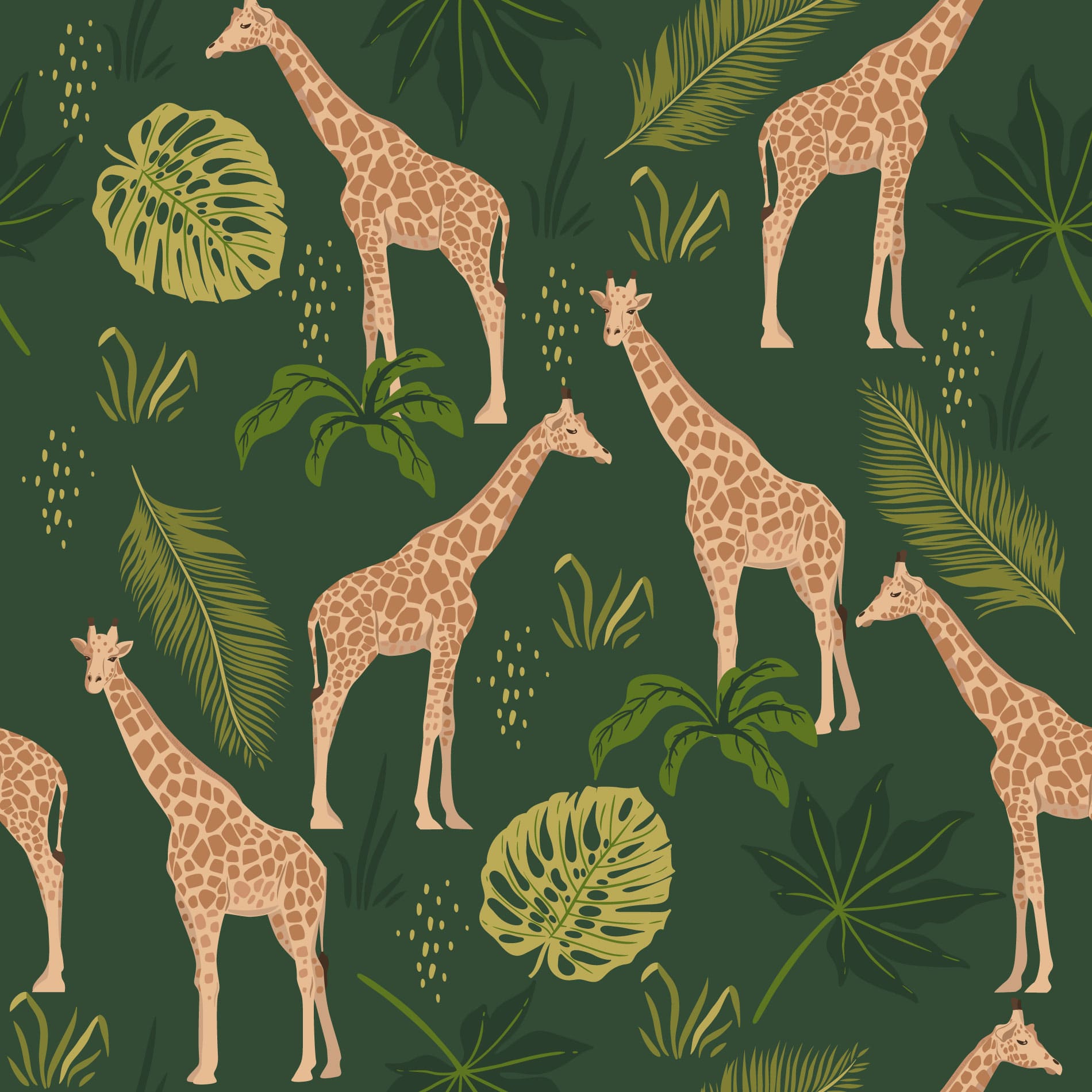 Giraffe Wallpaper And Stick Or Non Pasted