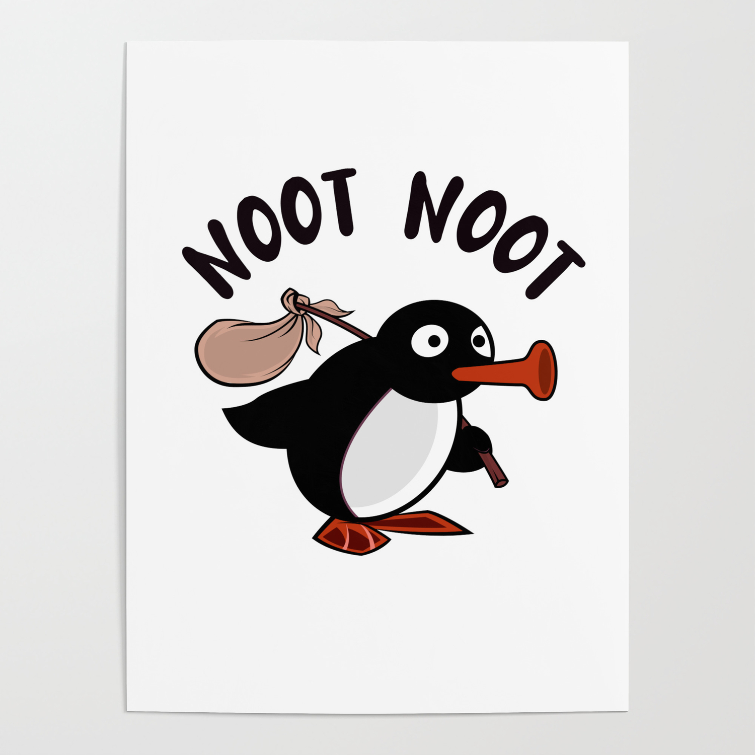 Noot Noot Pingu Penguin Cartoon Poster