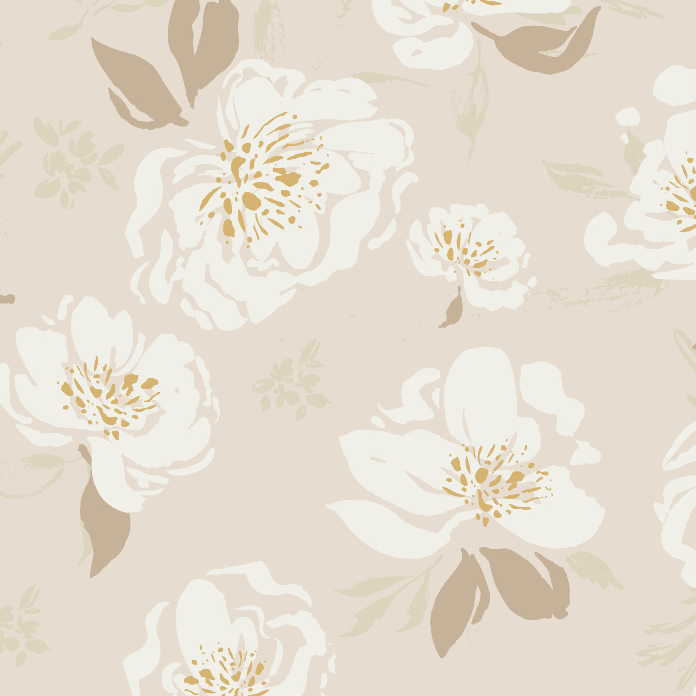 Neutral Roses Peel And Stick Removable Wallpaper. Love vs. Design