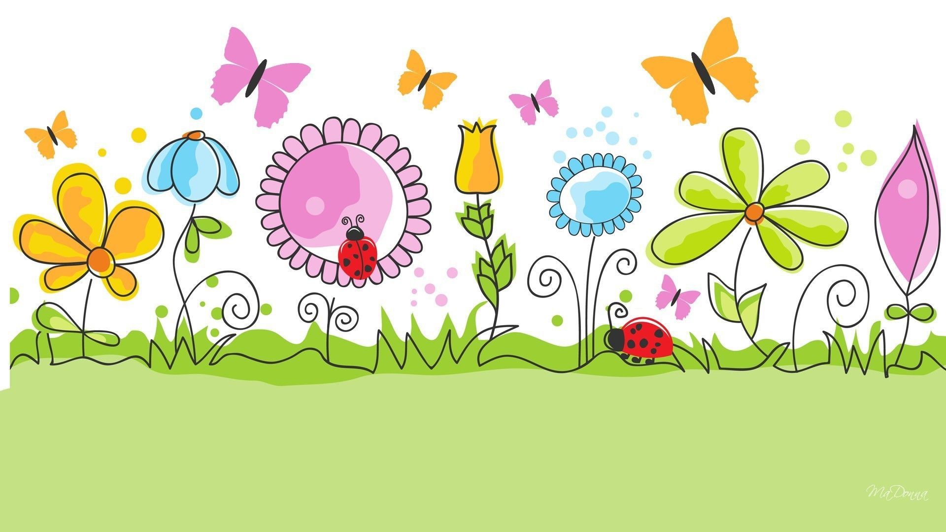 Cartoon Spring Desktop Wallpapers - Wallpaper Cave