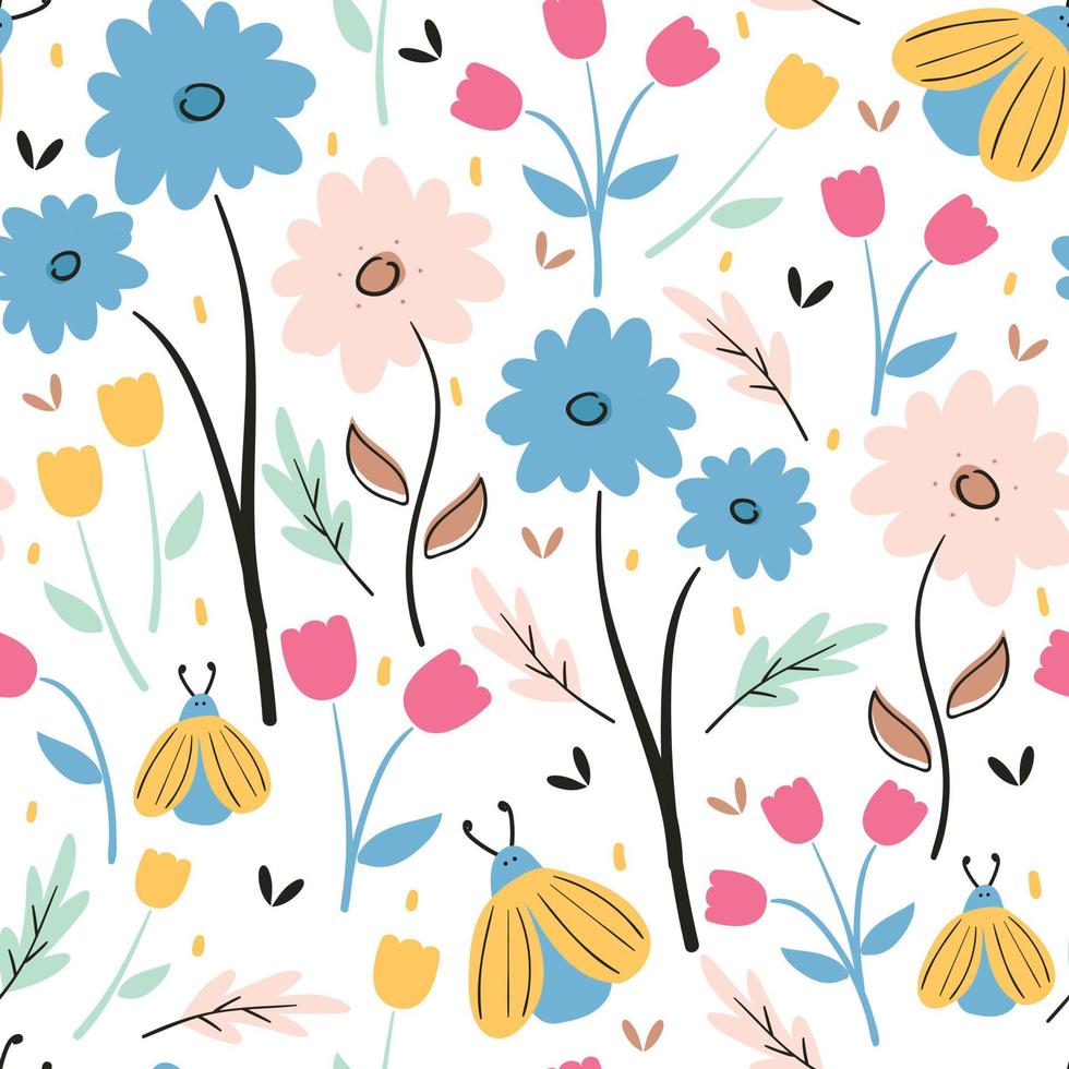 Springtime Cartoon Flower Wallpapers Wallpaper Cave