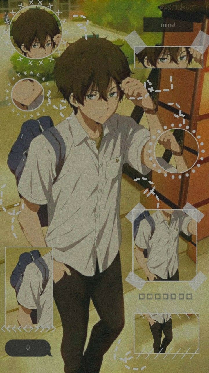 Oreki hotarou. Gambar karakter, Gambar animasi kartun, Gambar anime
