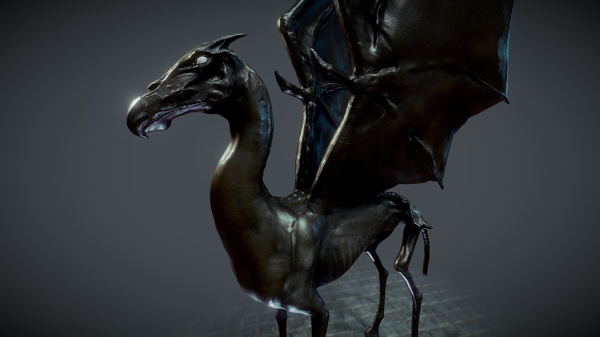 Thestral (animated, game ready asset) Royalty Free 3D model by Theon [18f619a]