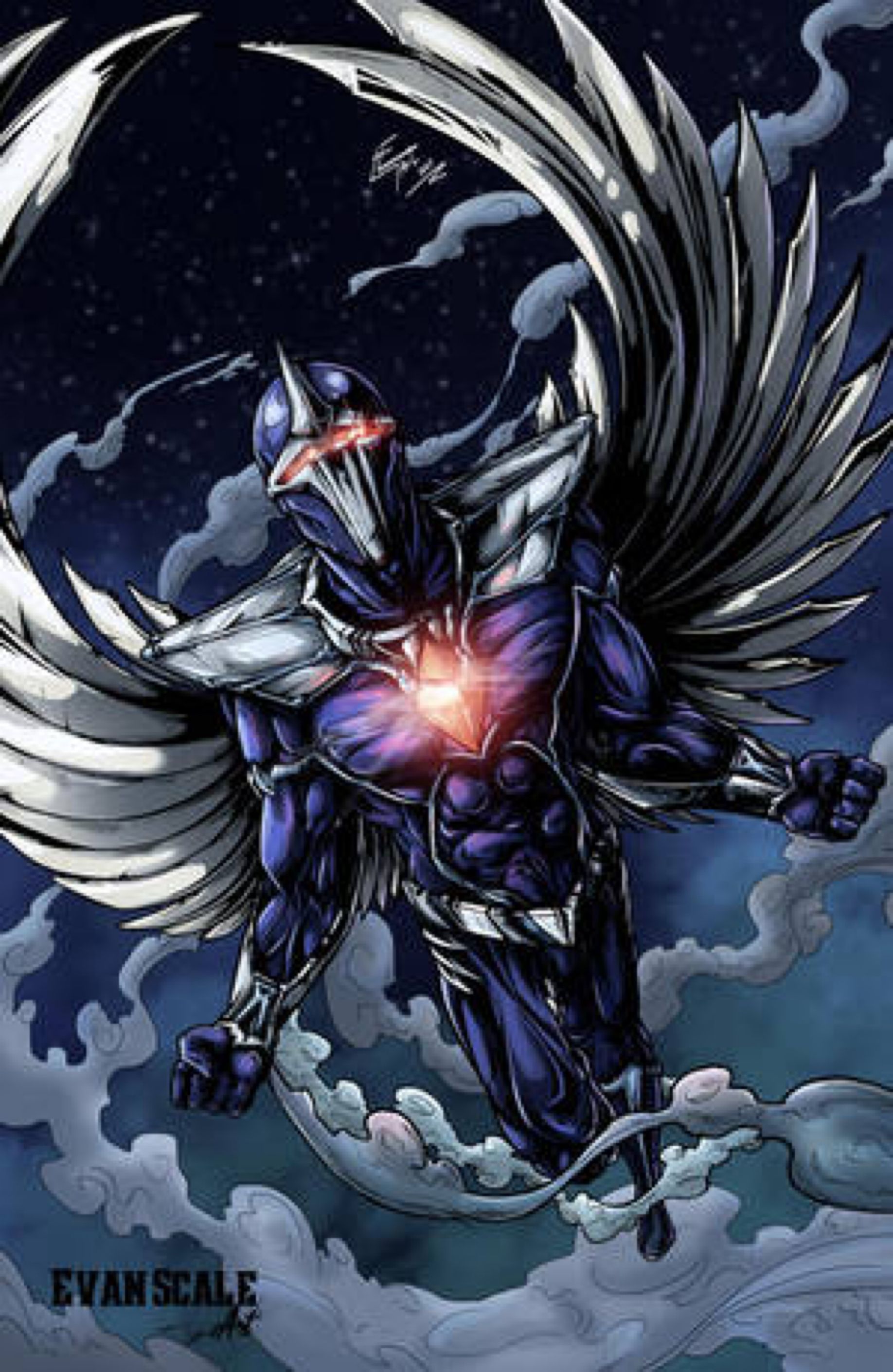 DarkHawk By Art By Evan. Marvel Characters Art, Marvel Comics Art, Marvel Art