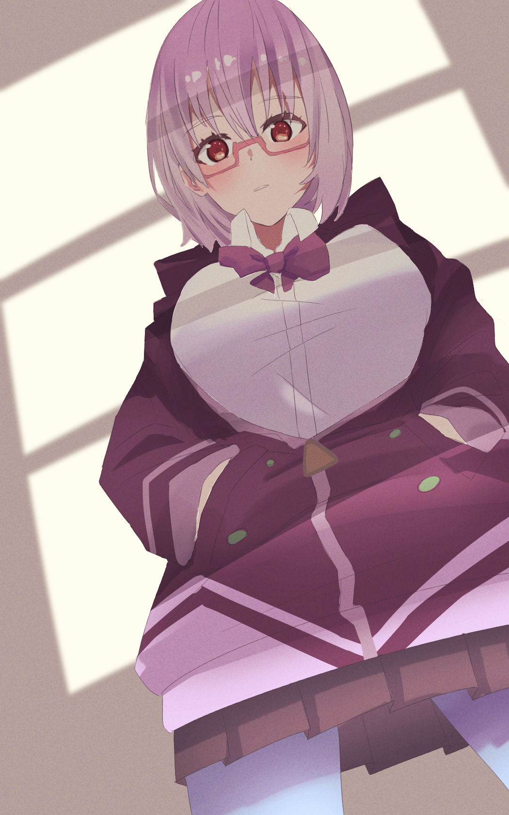 Anime Anime Girls SSSS GRiDMAN Shinjou Akane Super Robot Taisen Short Hair Purple Hair Solo Artwork Wallpaper:1050x1680