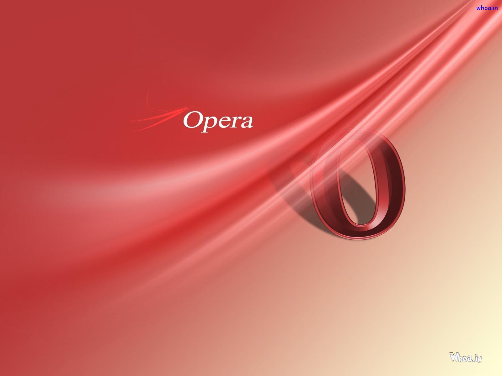 Opera Mini Red Color Desktop Wallpaper