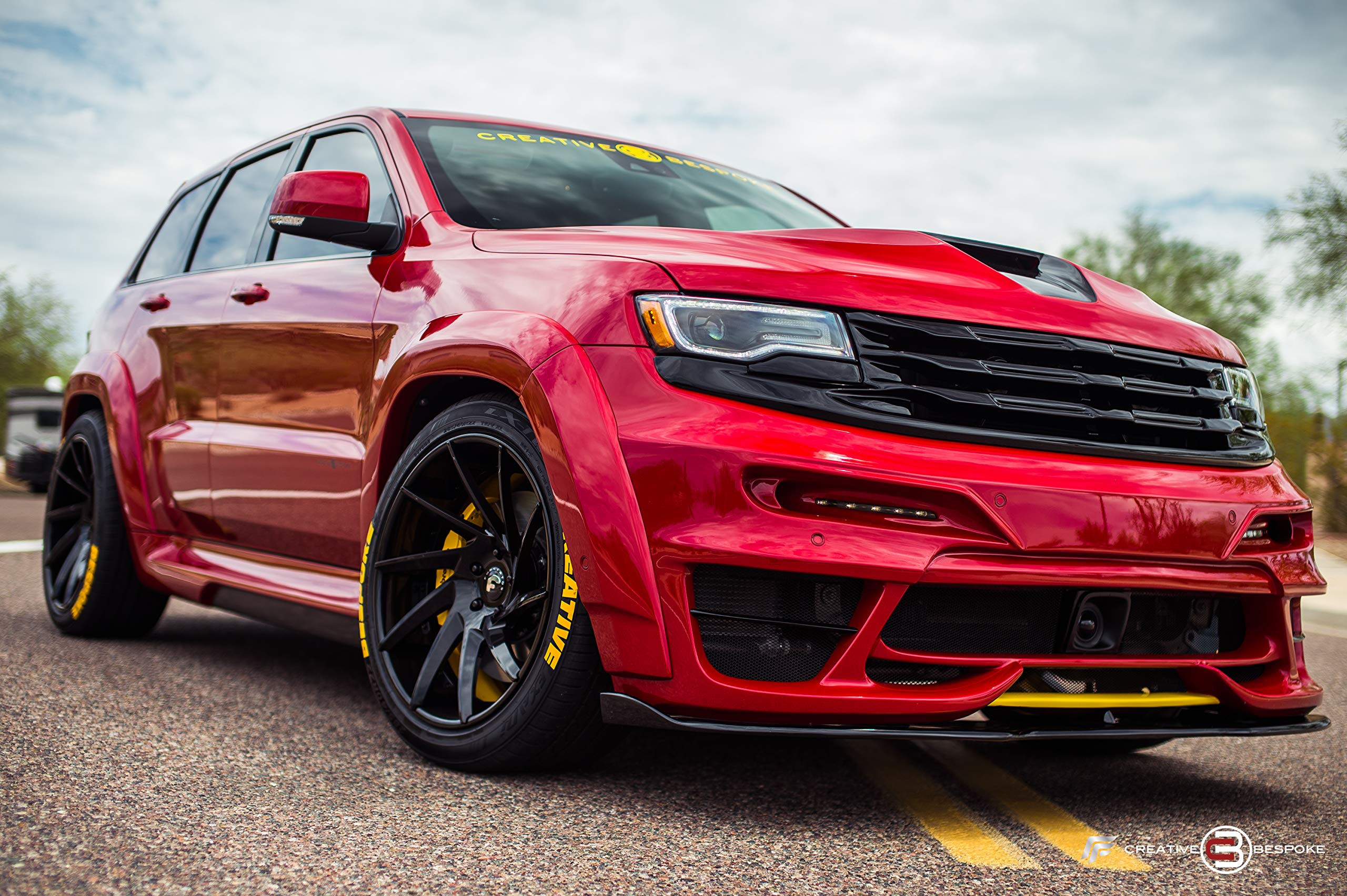 Body Kit For Jeep Grand Cherokee WK2 SRT Summit Trackhawk 2011 2018 Fiberglass Unpainted Renegade Design