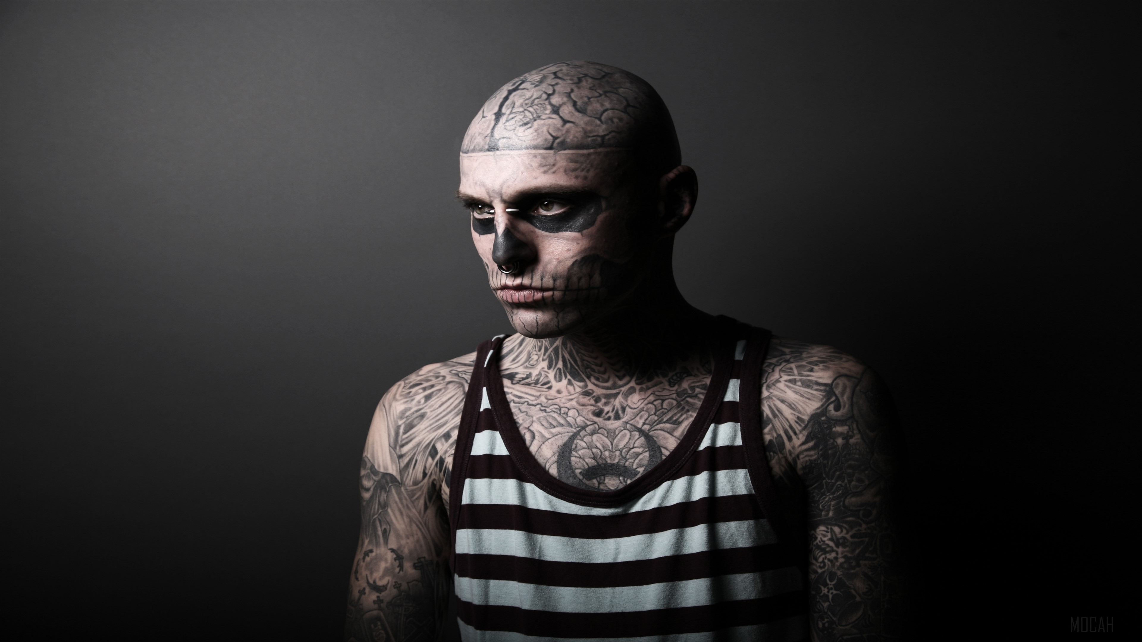 model, Zombie Boy, Rick Genest, skeleton, tattoo Gallery HD Wallpaper