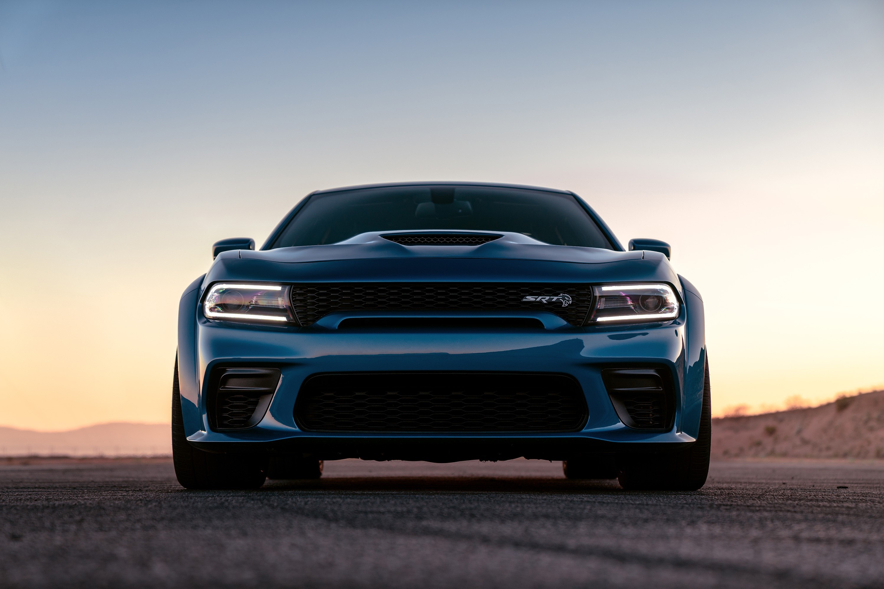 Charger Hellcat SRT Widebody 2020, Dodge, Front, Blue Gallery HD Wallpaper