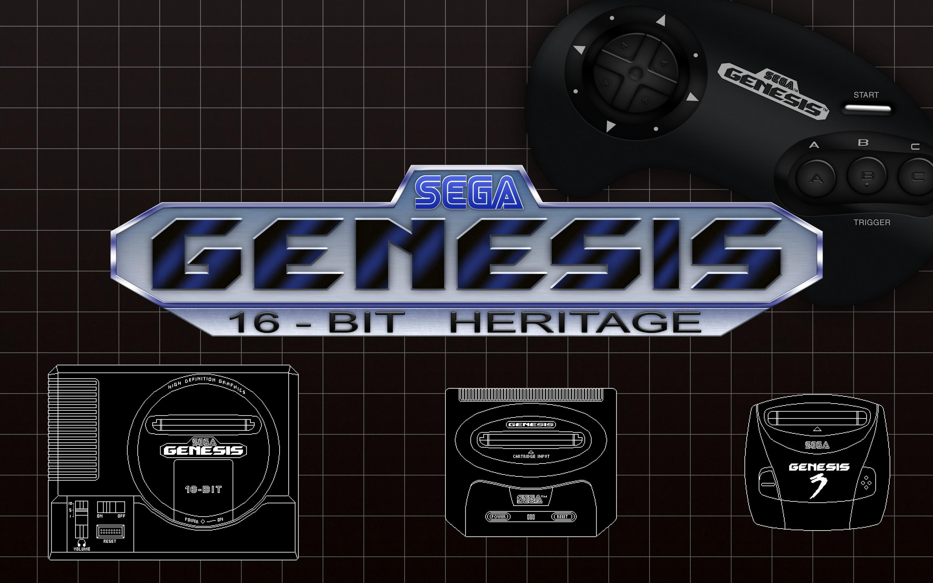 Sega Genesis Wallpaper and Background 4K, HD, Dual Screen