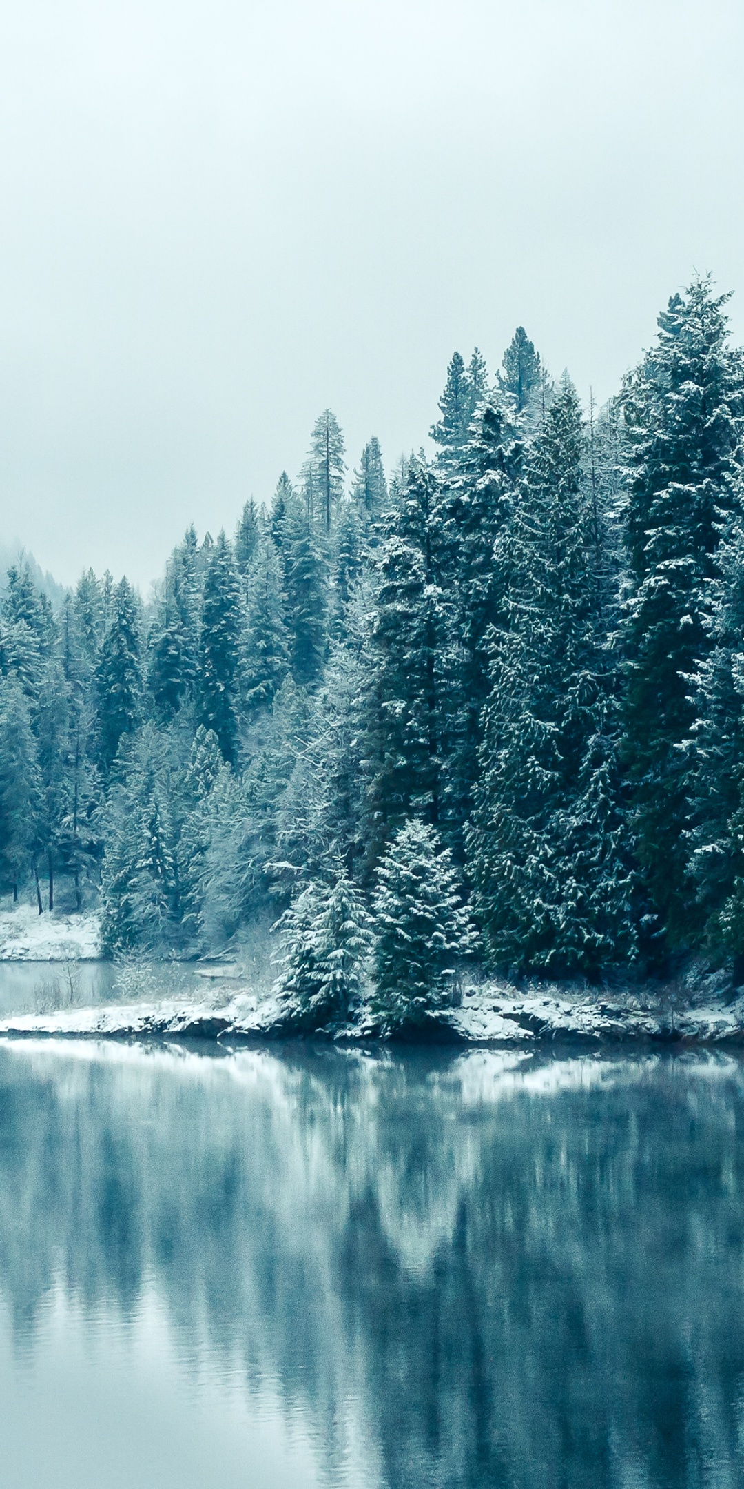 Kootenay River Wallpaper 4K, Snow fall, Nature