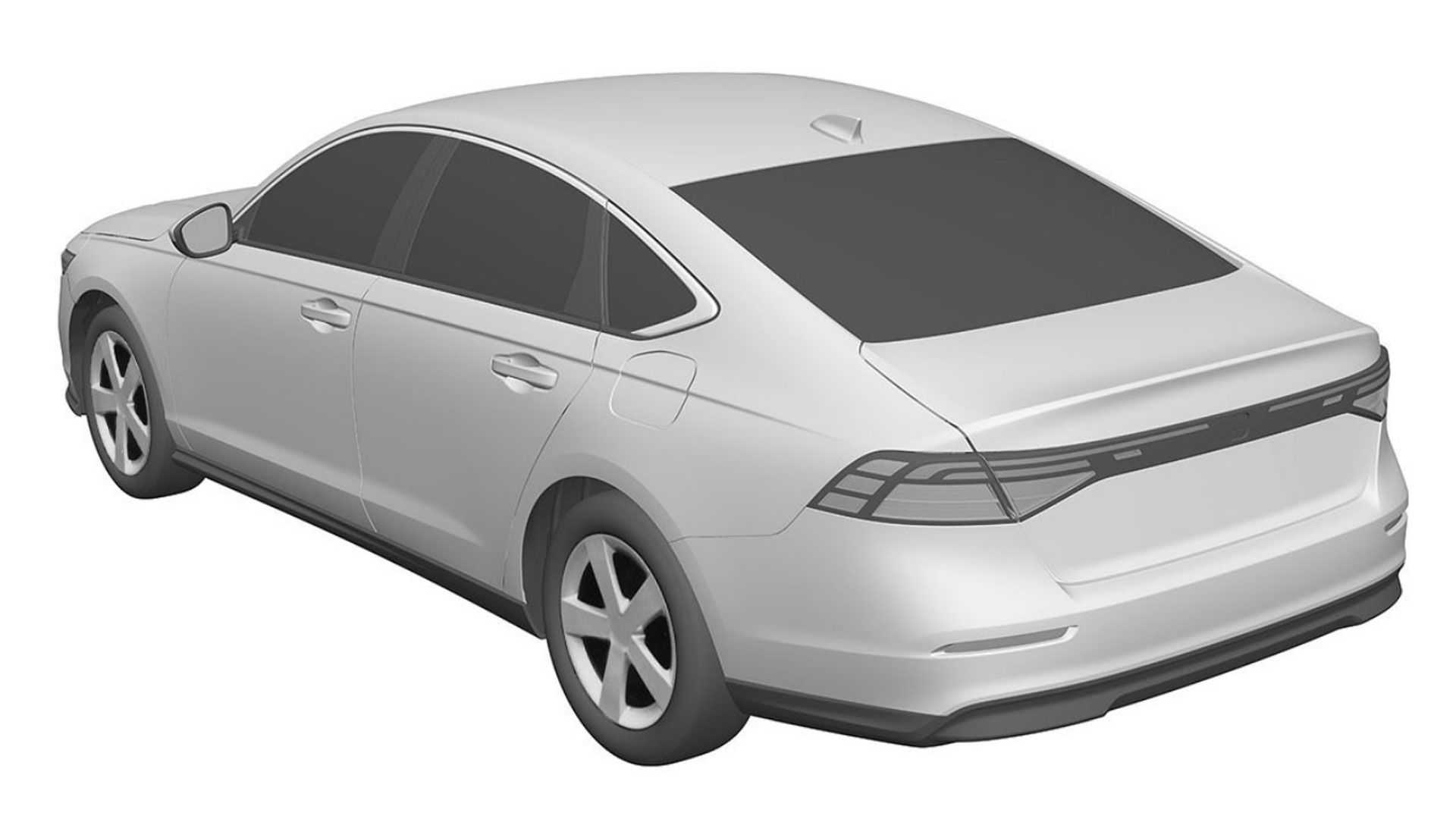 2024 Honda Accord Patent Image Leaked Gen Sedan Retains Fastback Shape, New Full Width Tail Lamps