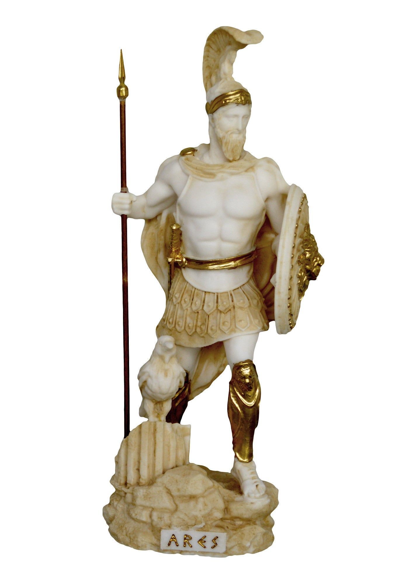 Ares God of War Alabaster Aged Statue Greek God of Olympus. God of war, Greek gods, Zeus and hera