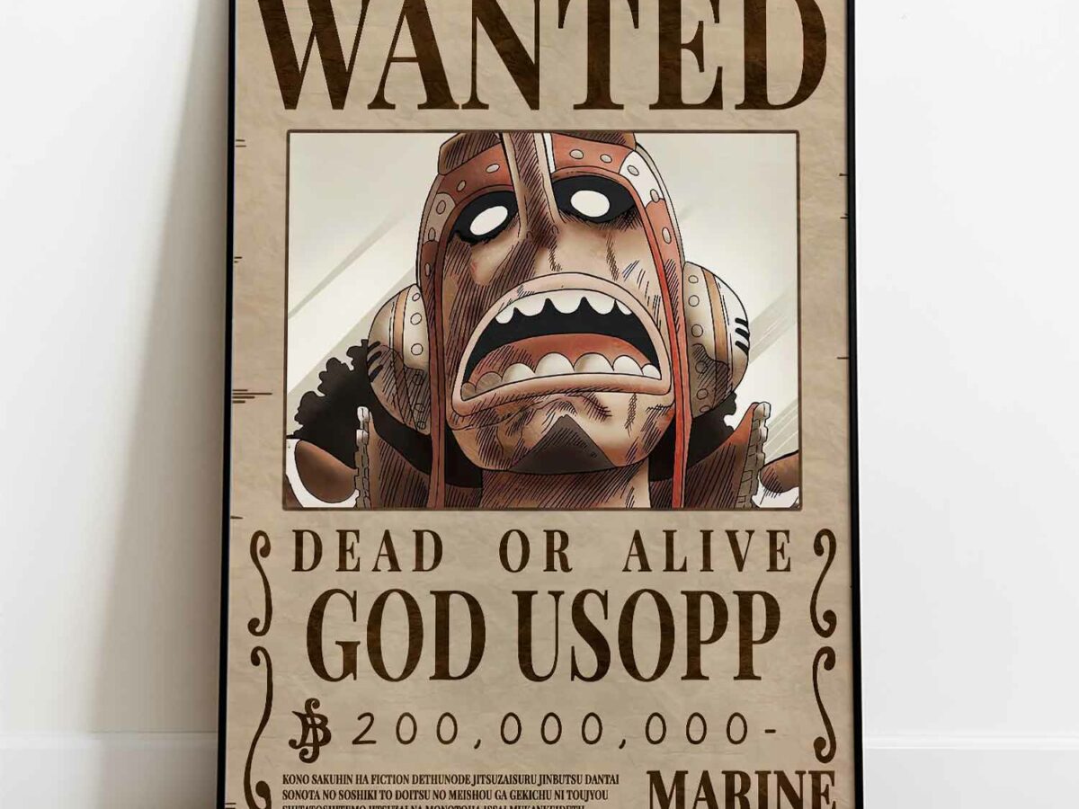 One Piece God Usopp Wanted Poster