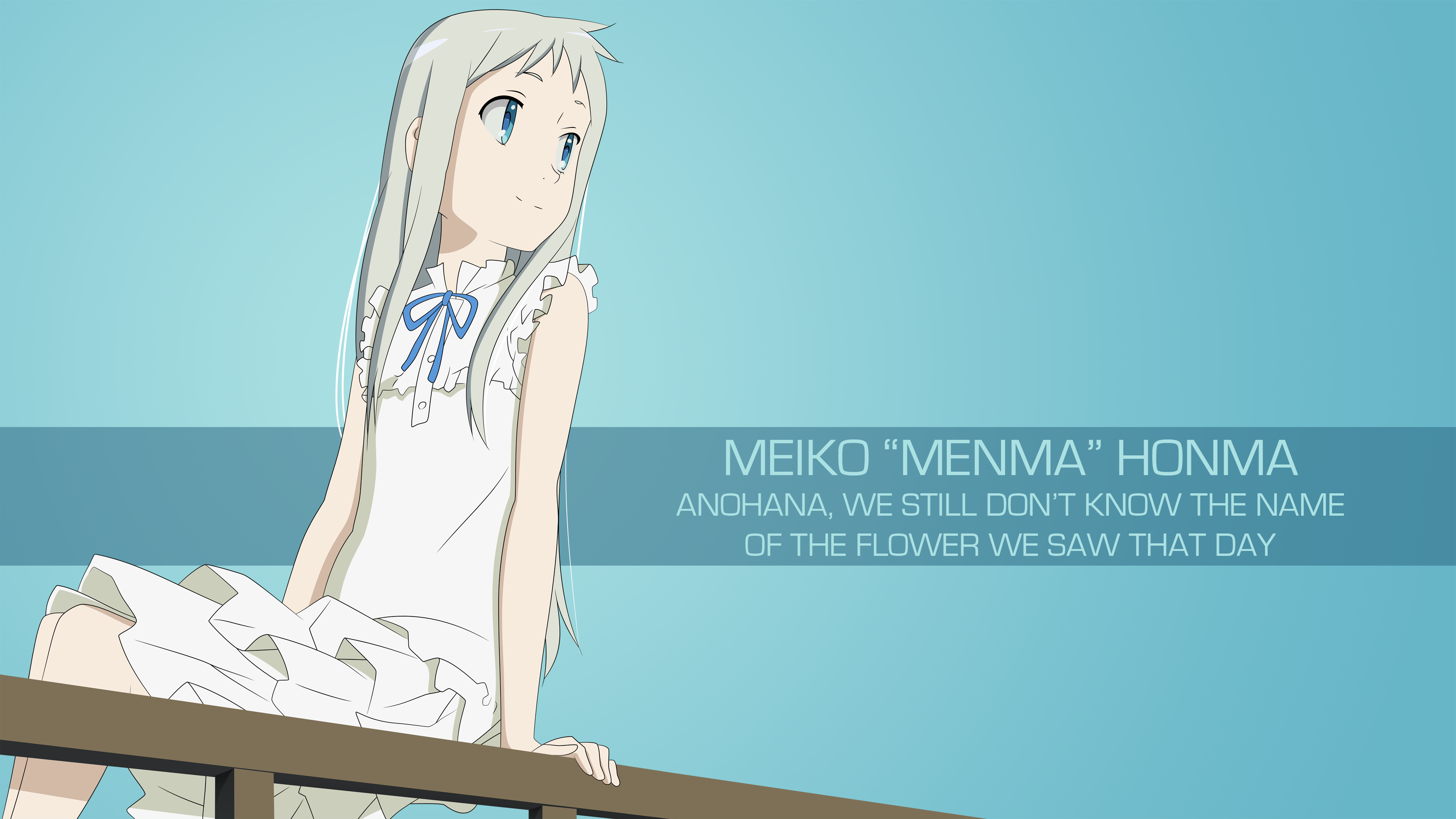 Wallpaper, illustration, anime girls, cartoon, brand, Honma Meiko, Ano Hi Mita Hana no Namae wo Bokutachi wa Mada Shiranai, hand, advertising, presentation, product 3840x2160