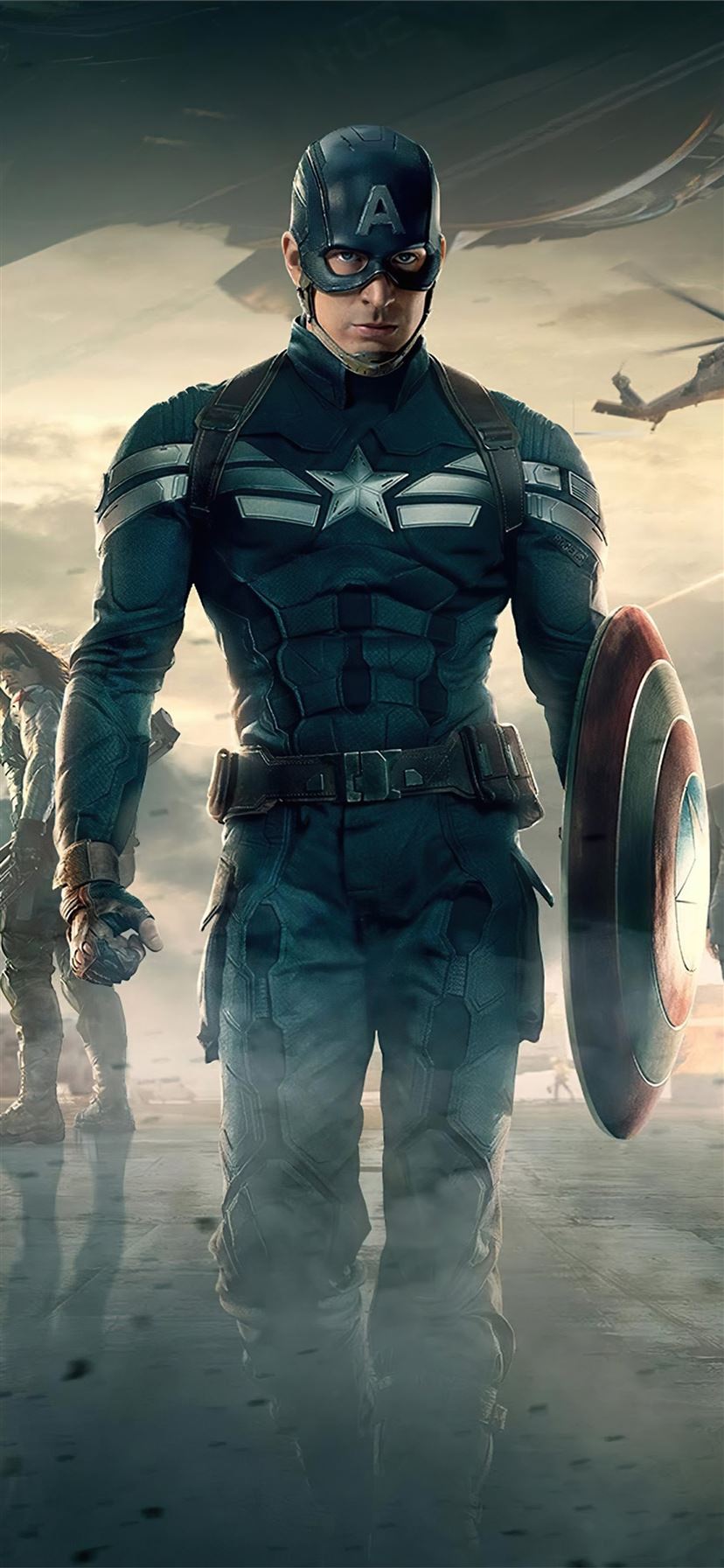 4k captain america the winter soilder movie iPhone 11 Wallpaper Free Download