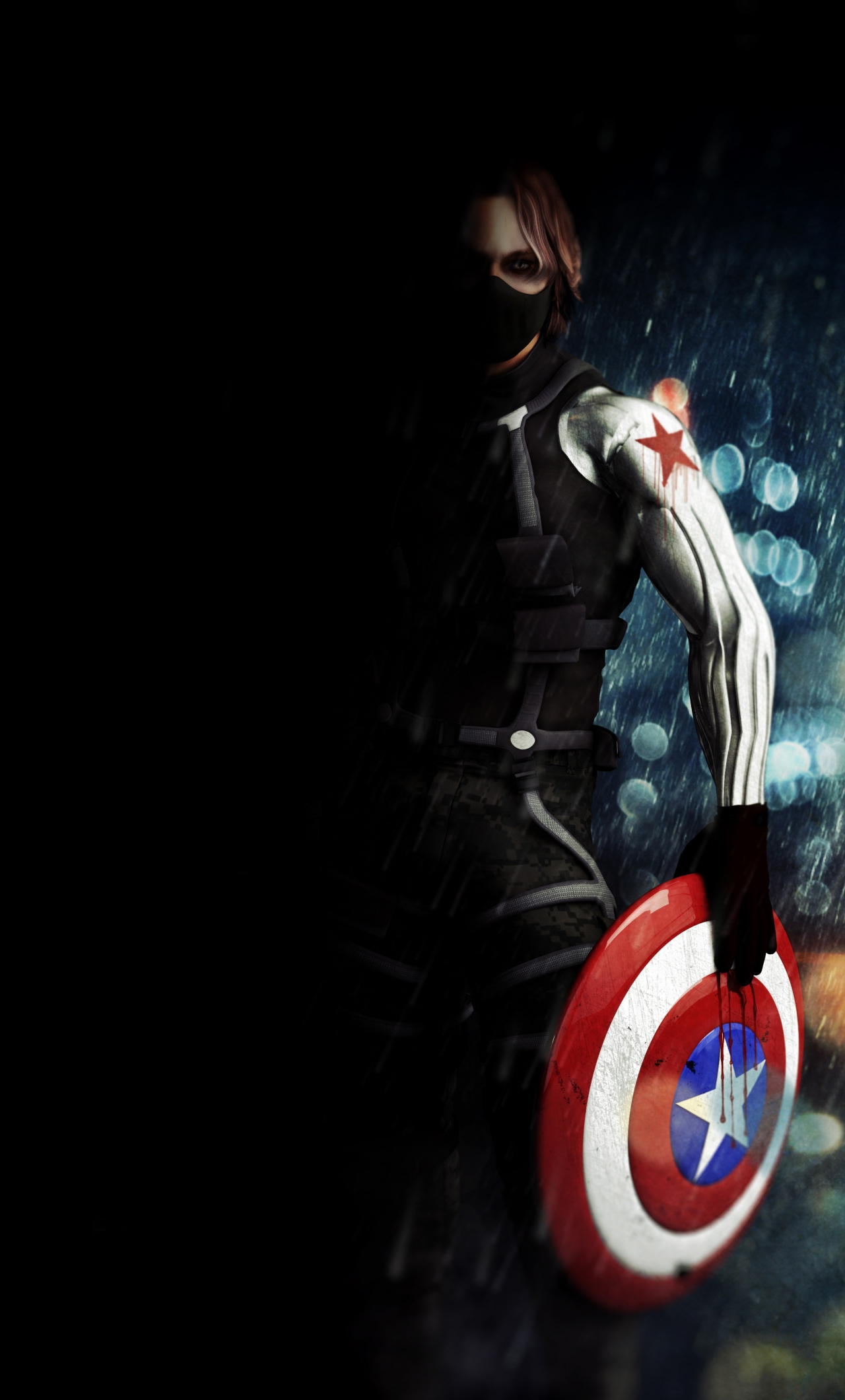 Download wallpaper 1280x2120 bucky barnes, captain america: the winter soldier, movie, artwork, iphone 6 plus, 1280x2120 HD background, 9233
