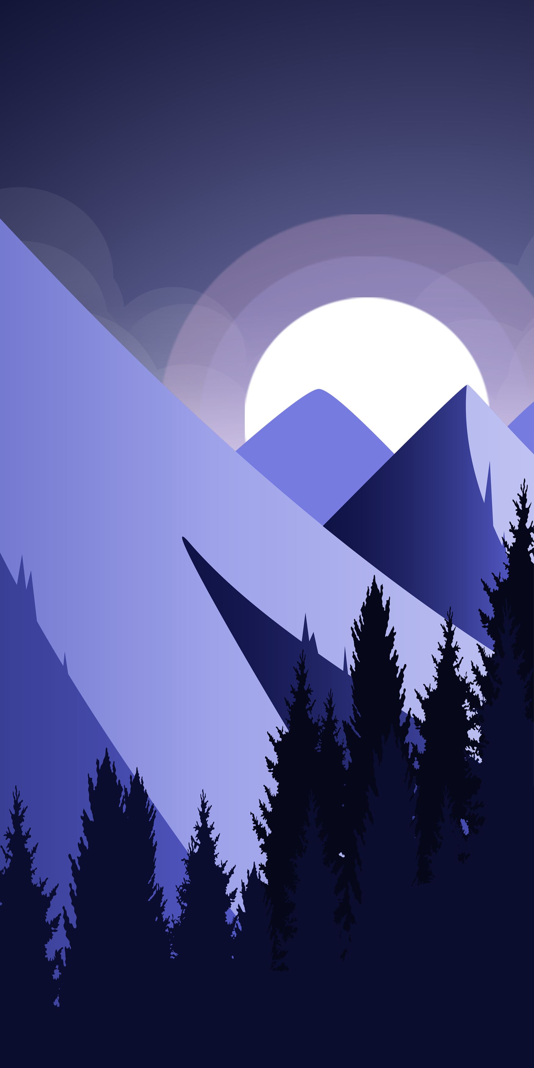 Frozen landscape wallpaper for a snowy iPhone