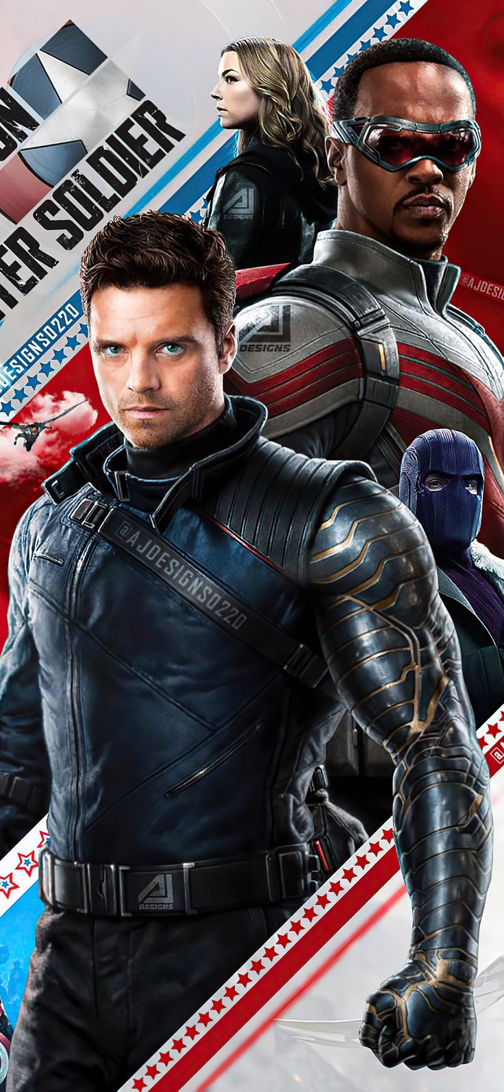 The Falcon And The Winter Soldier Poster 4k Wallpaper. hdqwalls.com. Winter soldier, Soldier poster, Bucky barnes winter soldier