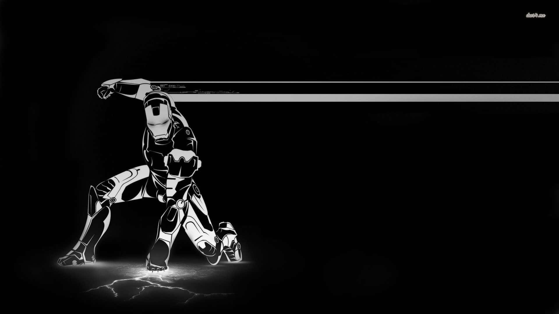 Download Iron Man Black And White Wallpaper