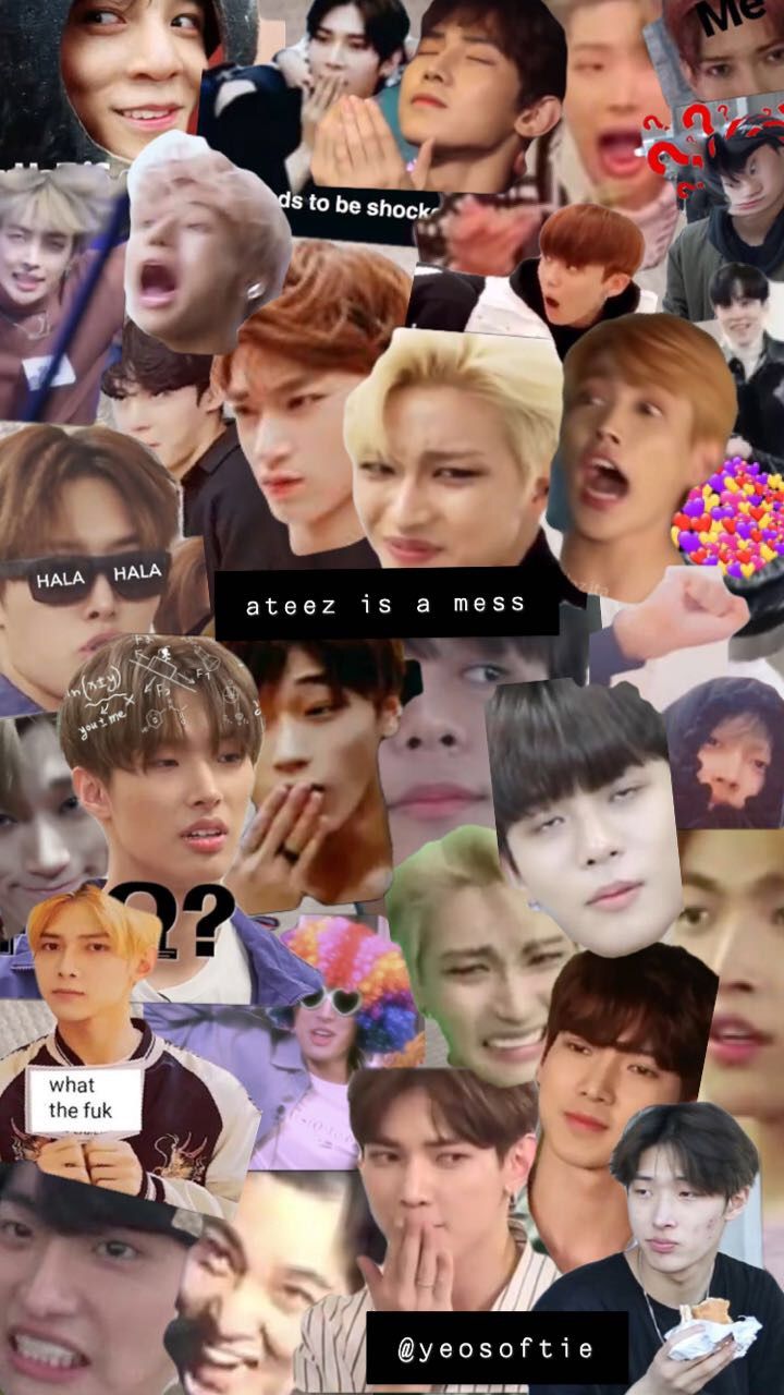 ateez meme collage. Memes, Kpop memes, Kpop wallpaper
