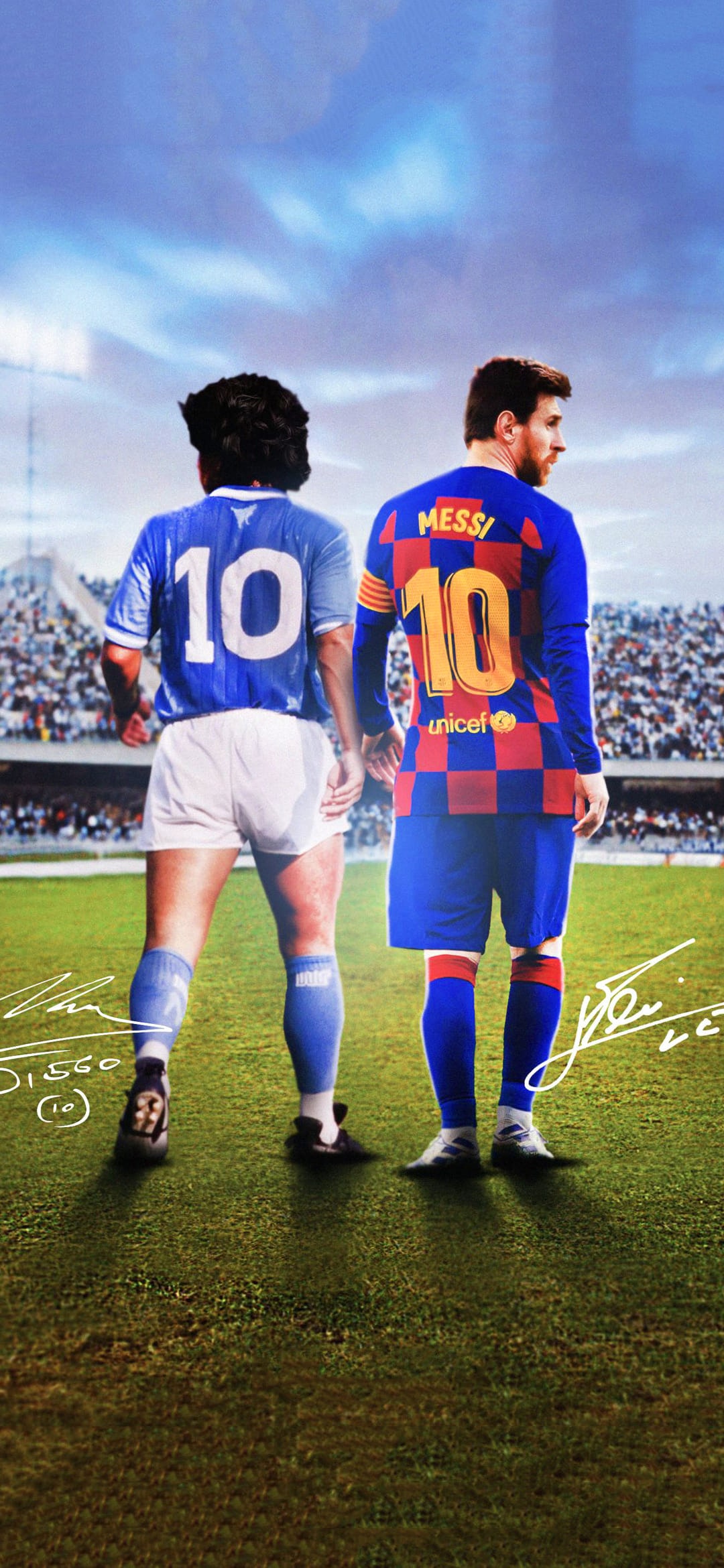 Maradona And Messi Wallpaper