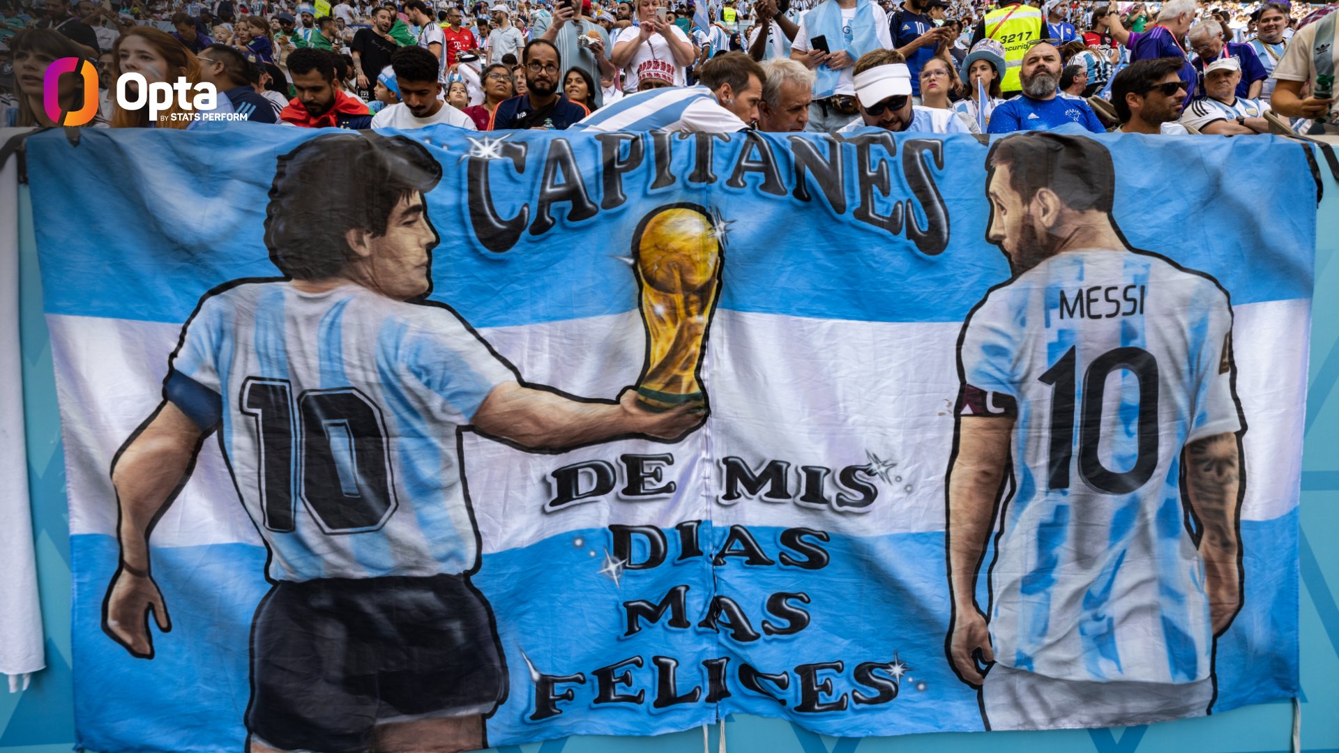 OptaJoe Messi is making his 21st appearance at the #FIFAWorldCup tonight, which sees him equal Diego Maradona as the player with the most appearances for Argentina in