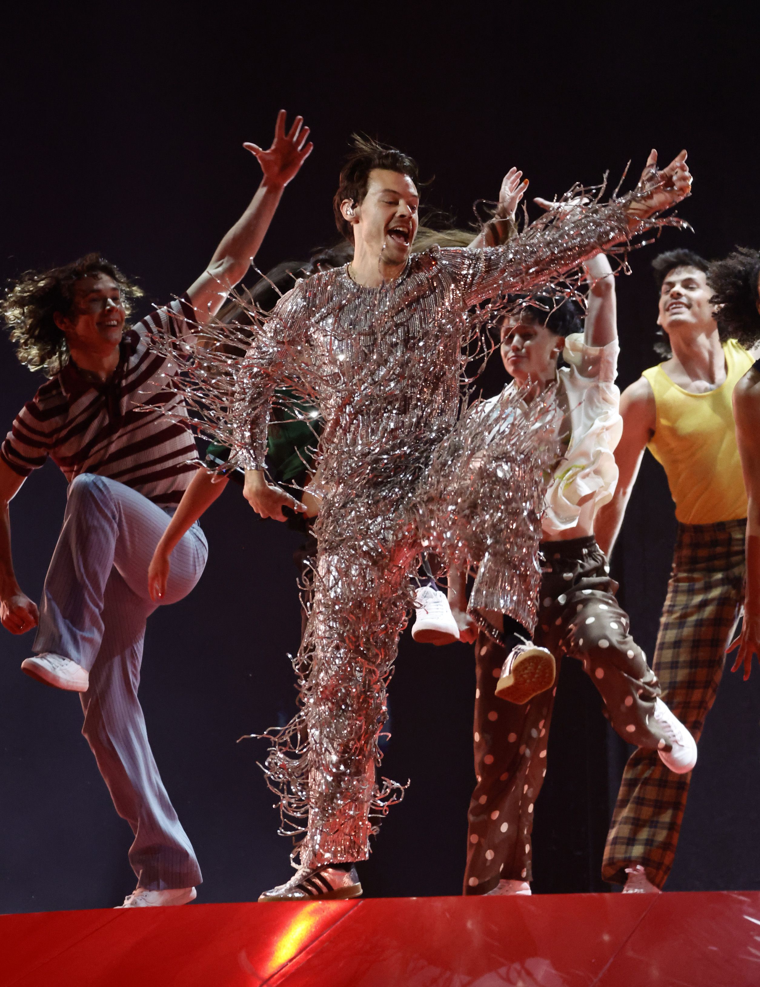 Watch Harry Styles Dance in Silver Fringe While Performing As It Was at 2023 Grammys