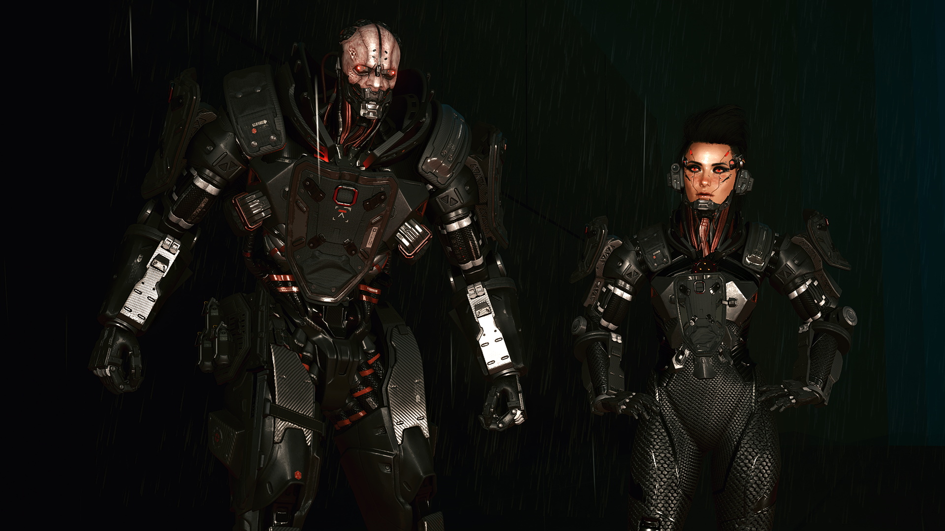 Adam Smasher and Smasher Girl at Cyberpunk 2077 Nexus and community