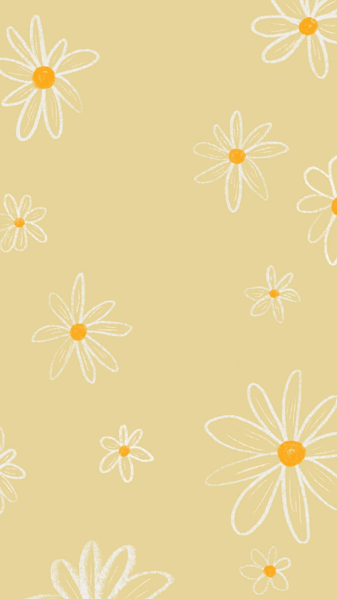 Download White Flower Patterns Boho iPhone Wallpaper