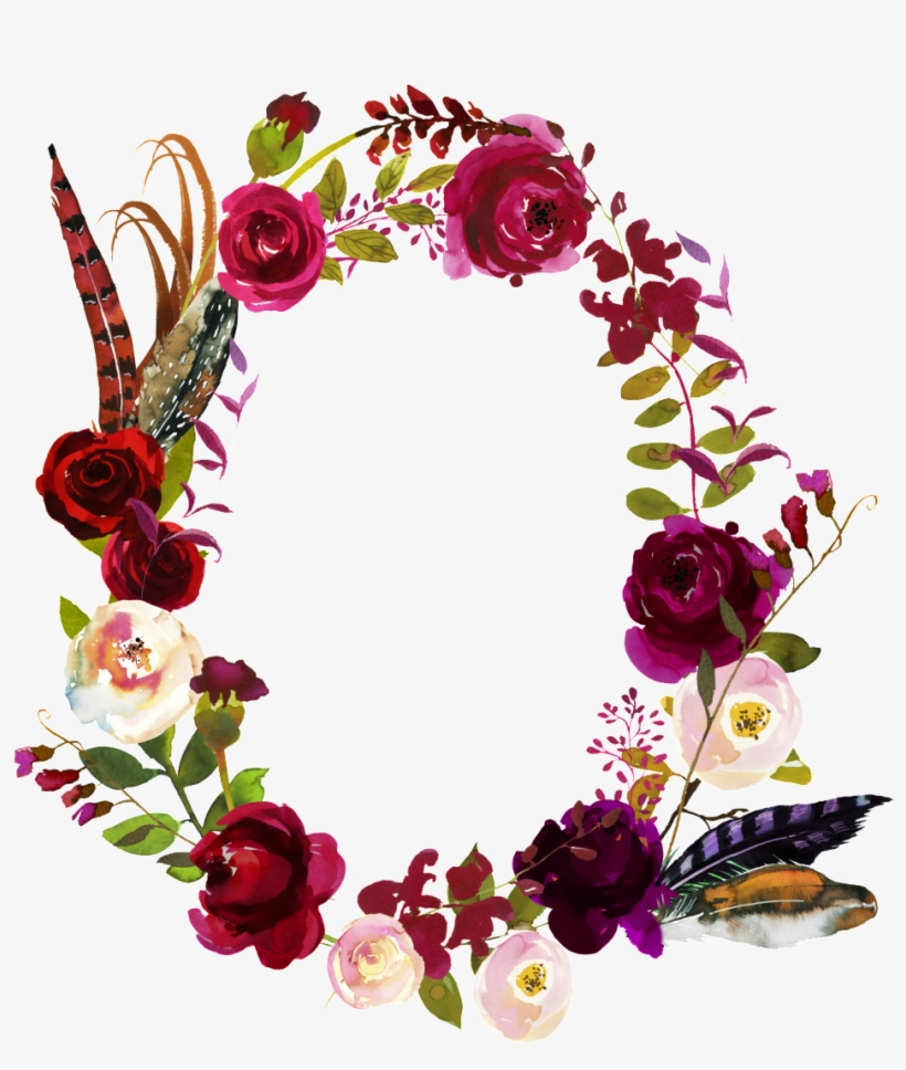 This Background Is Watercolor Rose Flower Decoration Bordo Transparent PNG Download on NicePNG