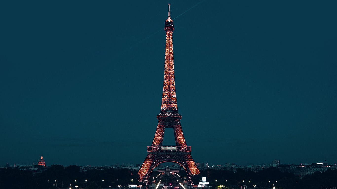 wallpaper for desktop, laptop. paris night france city blue eiffel tower