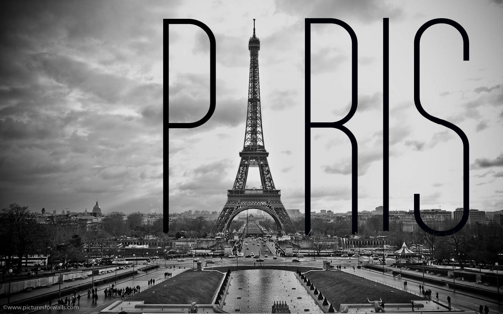 Download Black And White Paris Wallpaper