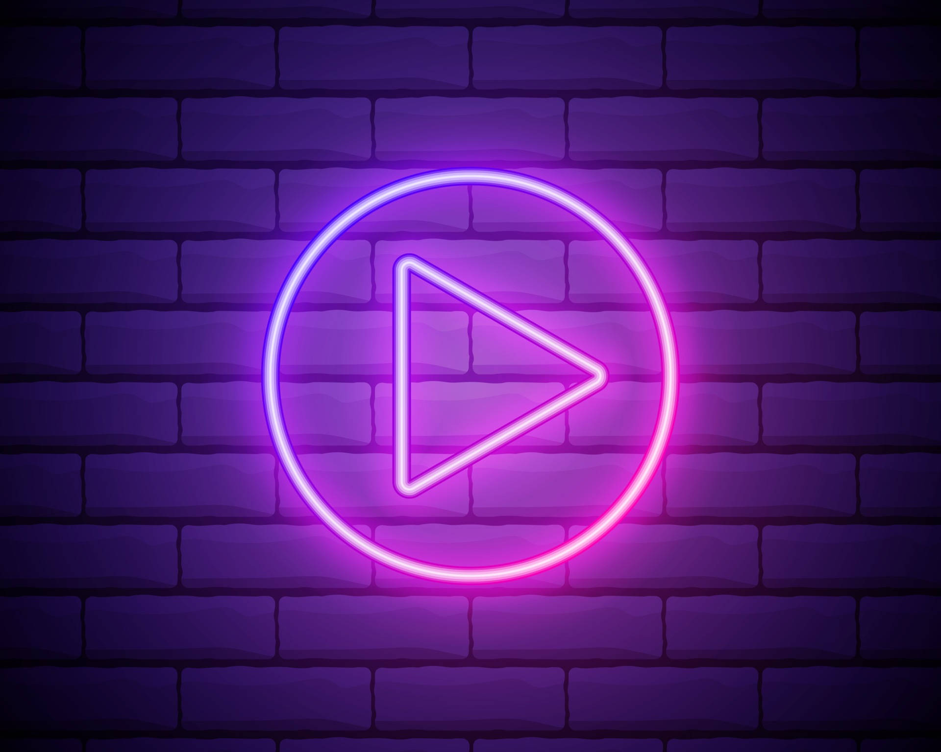 Download Aesthetic Youtube Neon Play Button Wallpaper