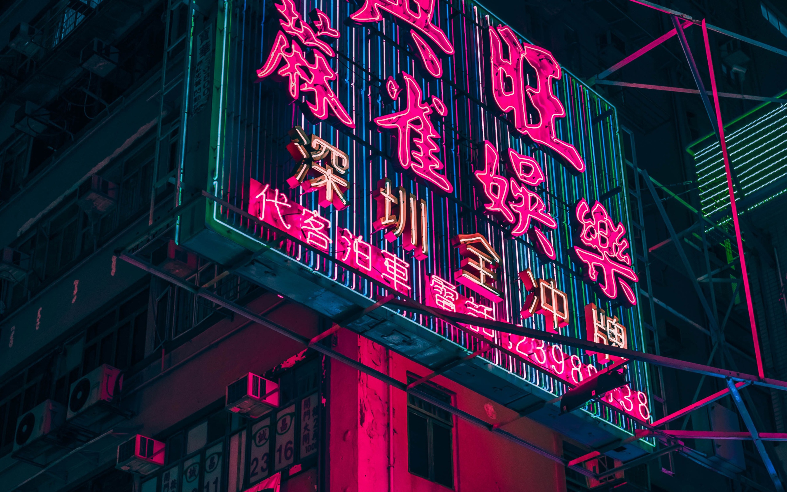 Wallpaper 4k Hong Kong City Neon City Wallpaper