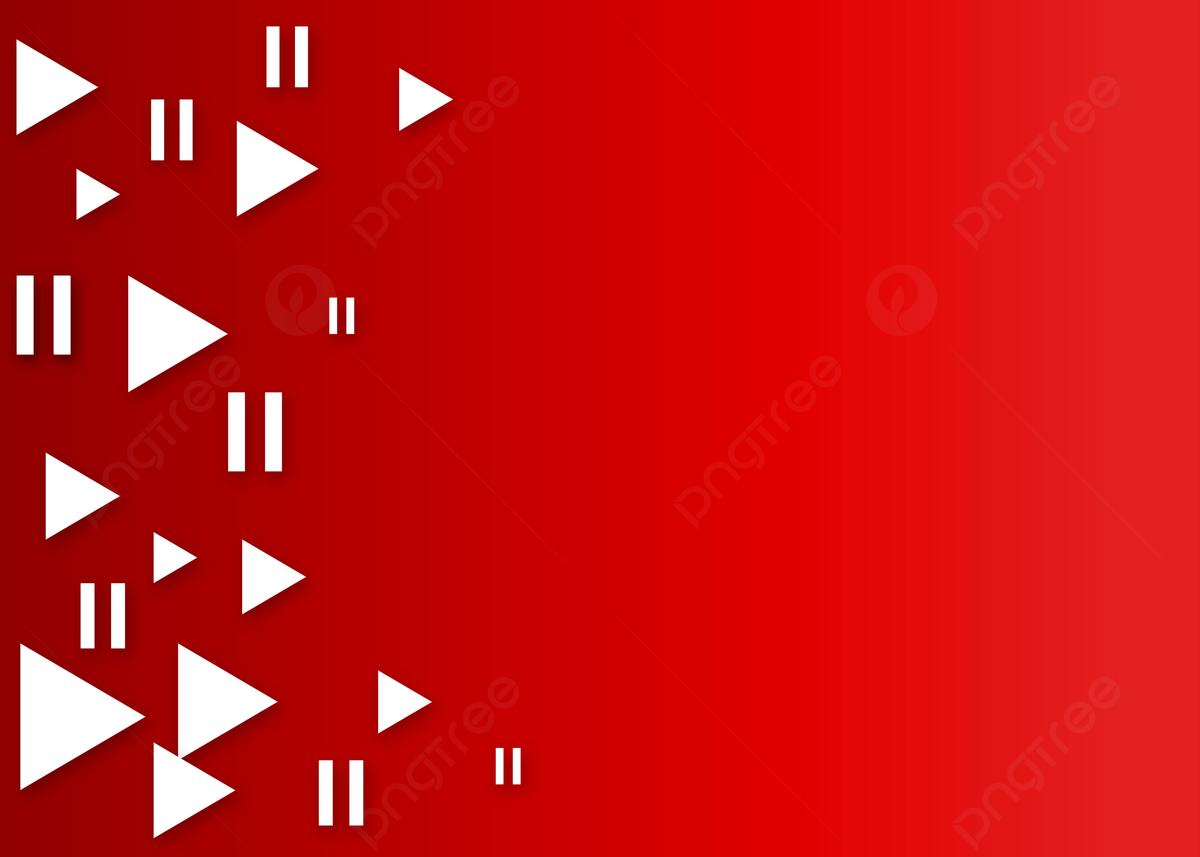 Play Button Decoration Red Background, Youtube, Short Video, Background Background Image for Free Download