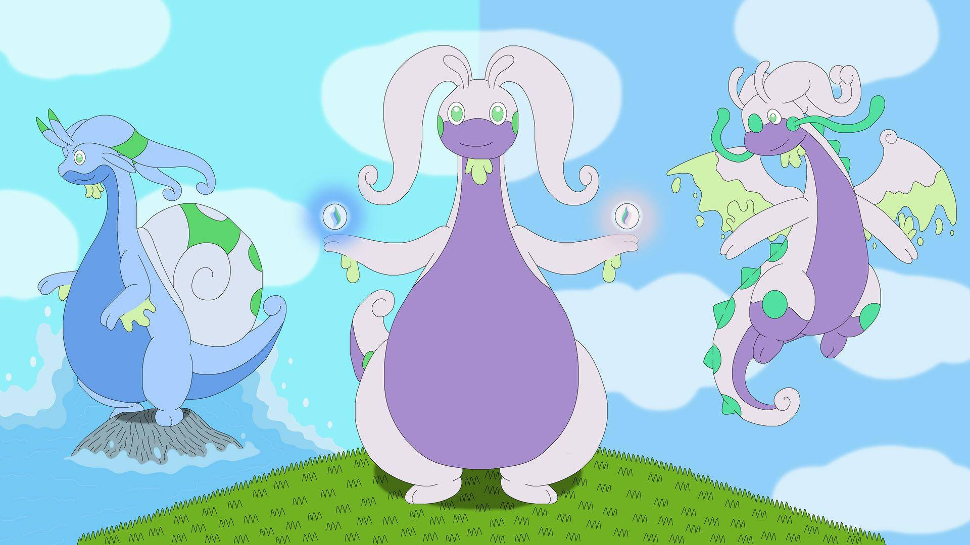 Download Goodra Evolution Wallpaper