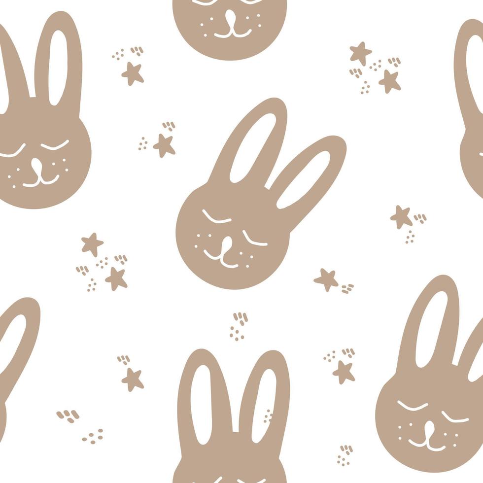 bunny seamless pattern hand drawn., minimalism. textiles, wallpaper, wrapping paper cute baby print