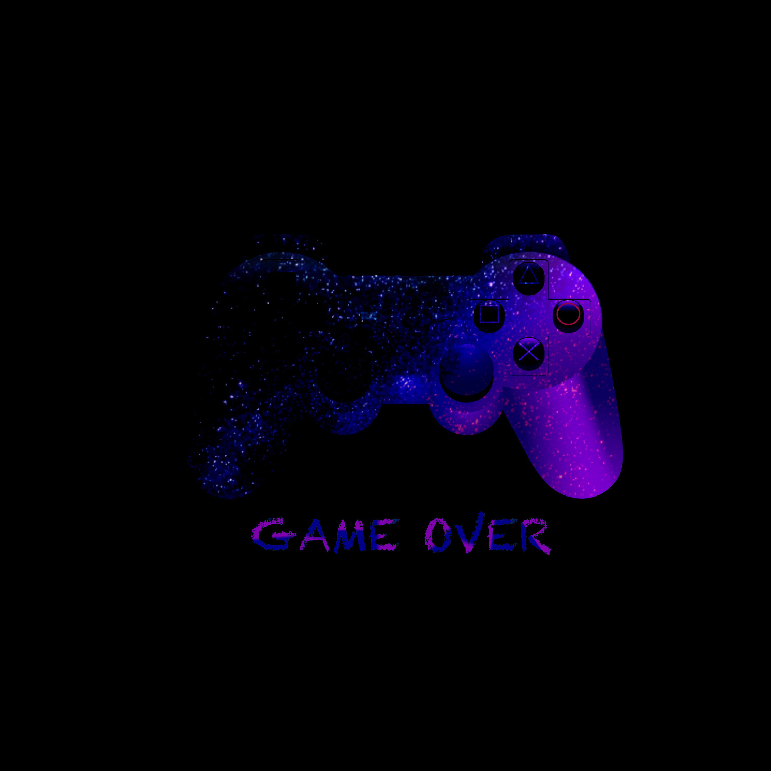 Wallpaper Game Over, Joystick, Controller, Gamepad, Neon