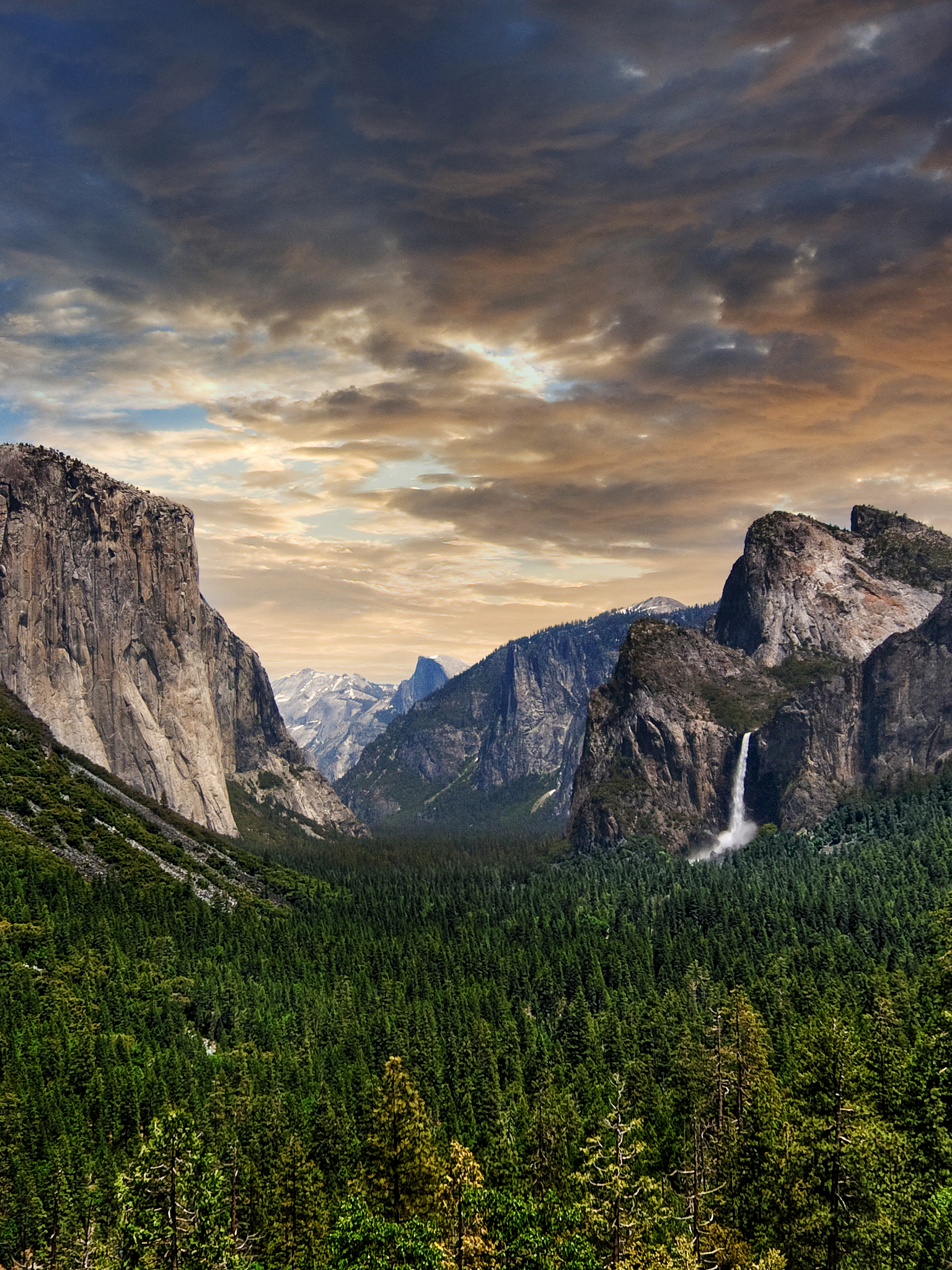 HD desktop wallpaper: Landscape, Mountain, Waterfall, Forest, Earth, National Park, Yosemite National Park, Yosemite Falls download free picture