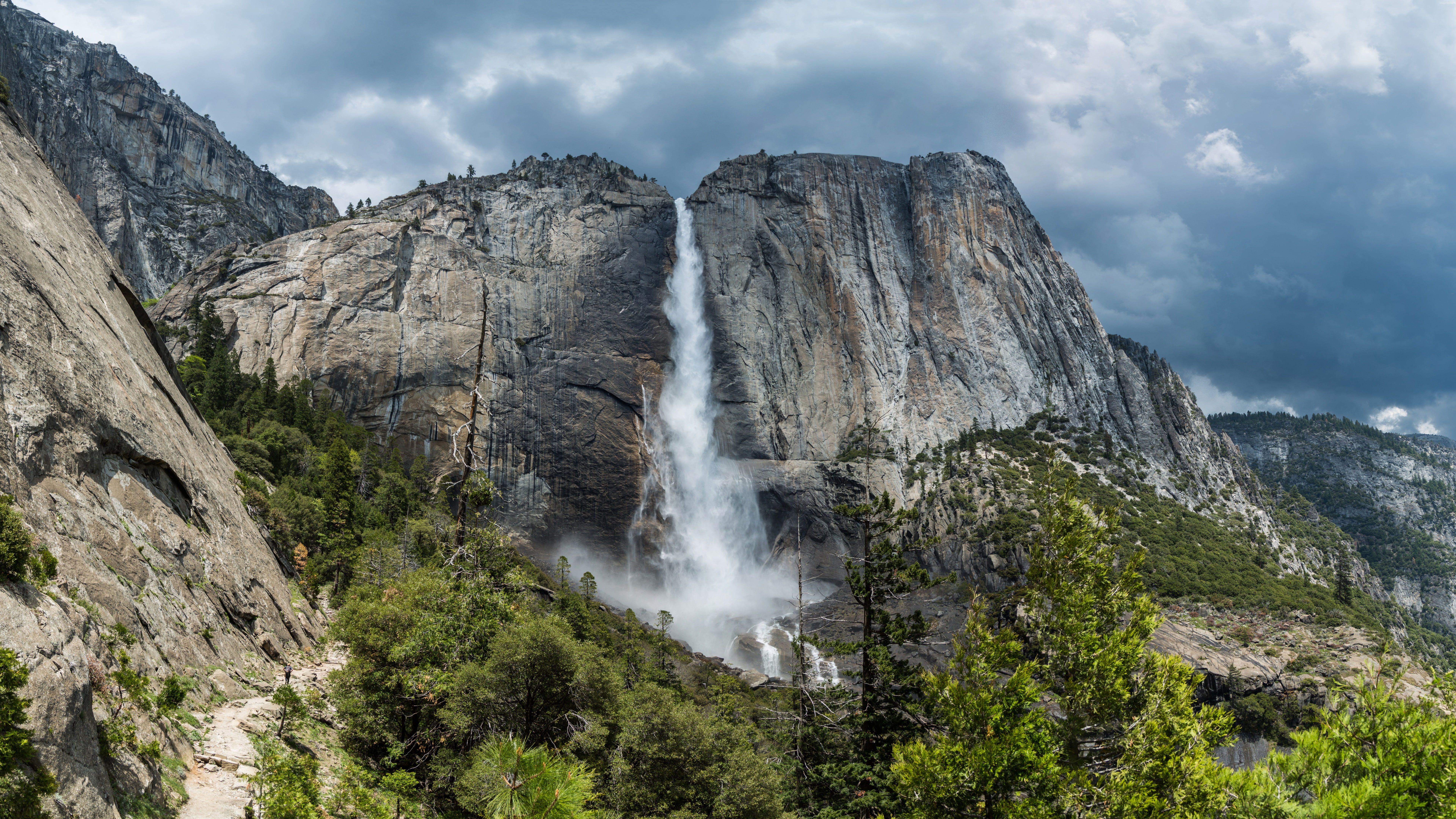 mountain #waterfall national park #rock yosemite national park yosemite falls 8k uhd #wilderness united sta. Yosemite waterfalls, Waterfall hikes, National parks