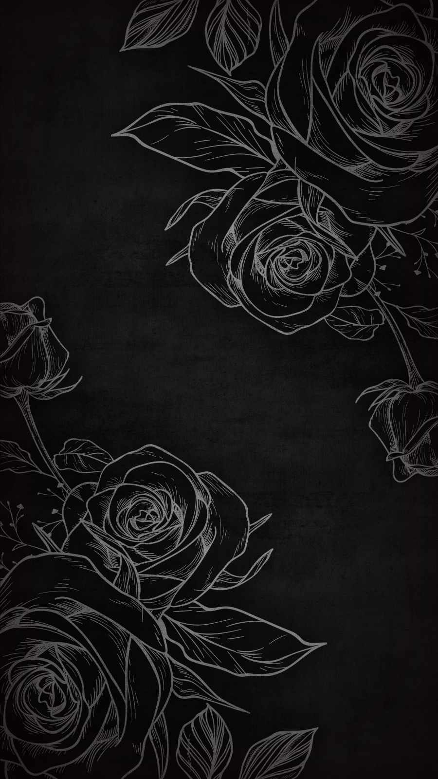 Plain Black Wallpaper Explore more Achromatic, Black, Color, Dark, Dark color. Black flowers wallpaper, Black and white wallpaper iphone, Floral wallpaper iphone