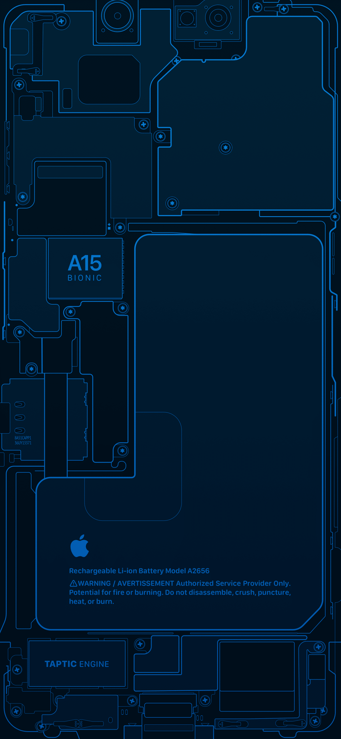 Download These Cool iPhone 13 Pro Schematics Wallpaper