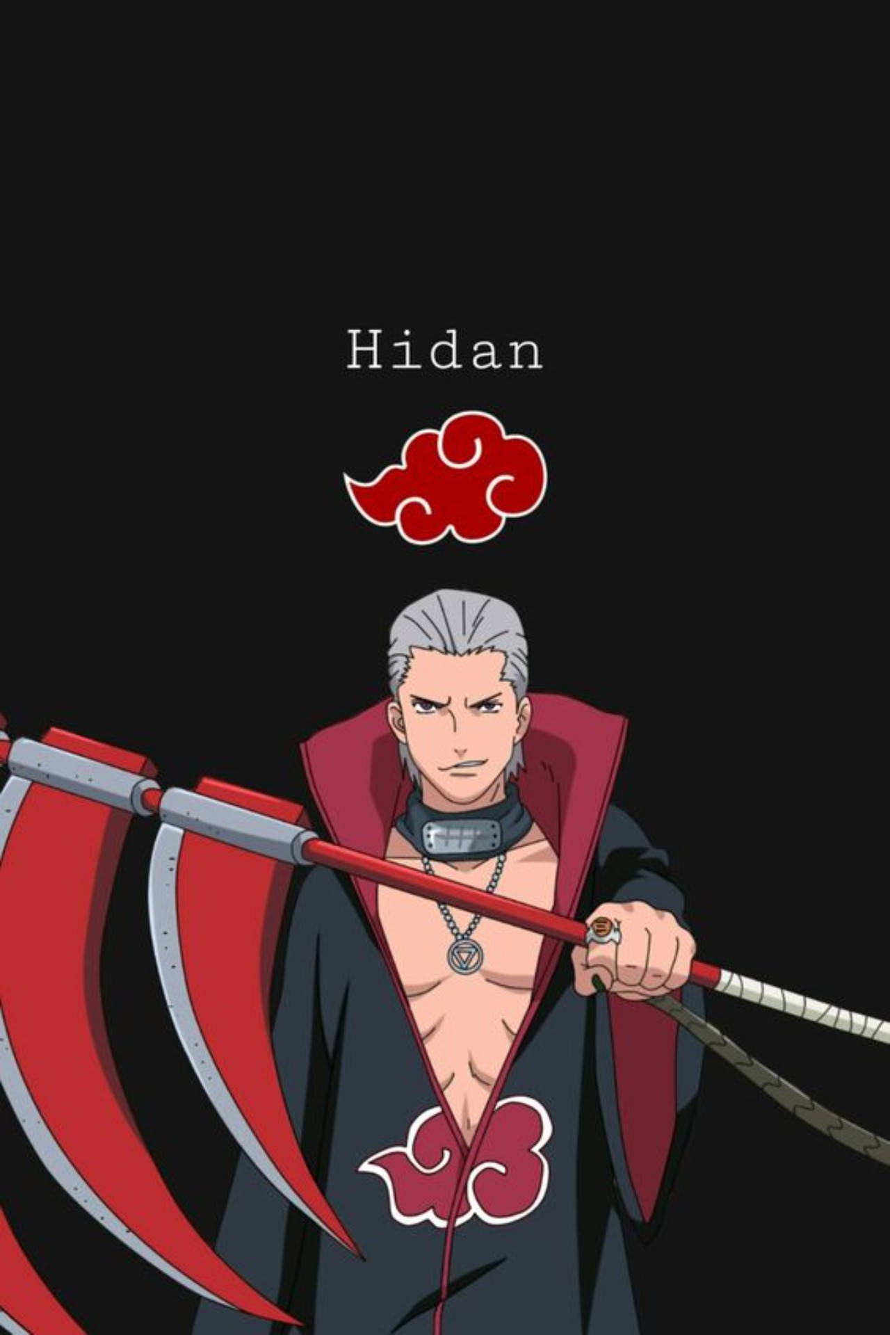 Download Hidan Akatsuki Black Background Wallpaper
